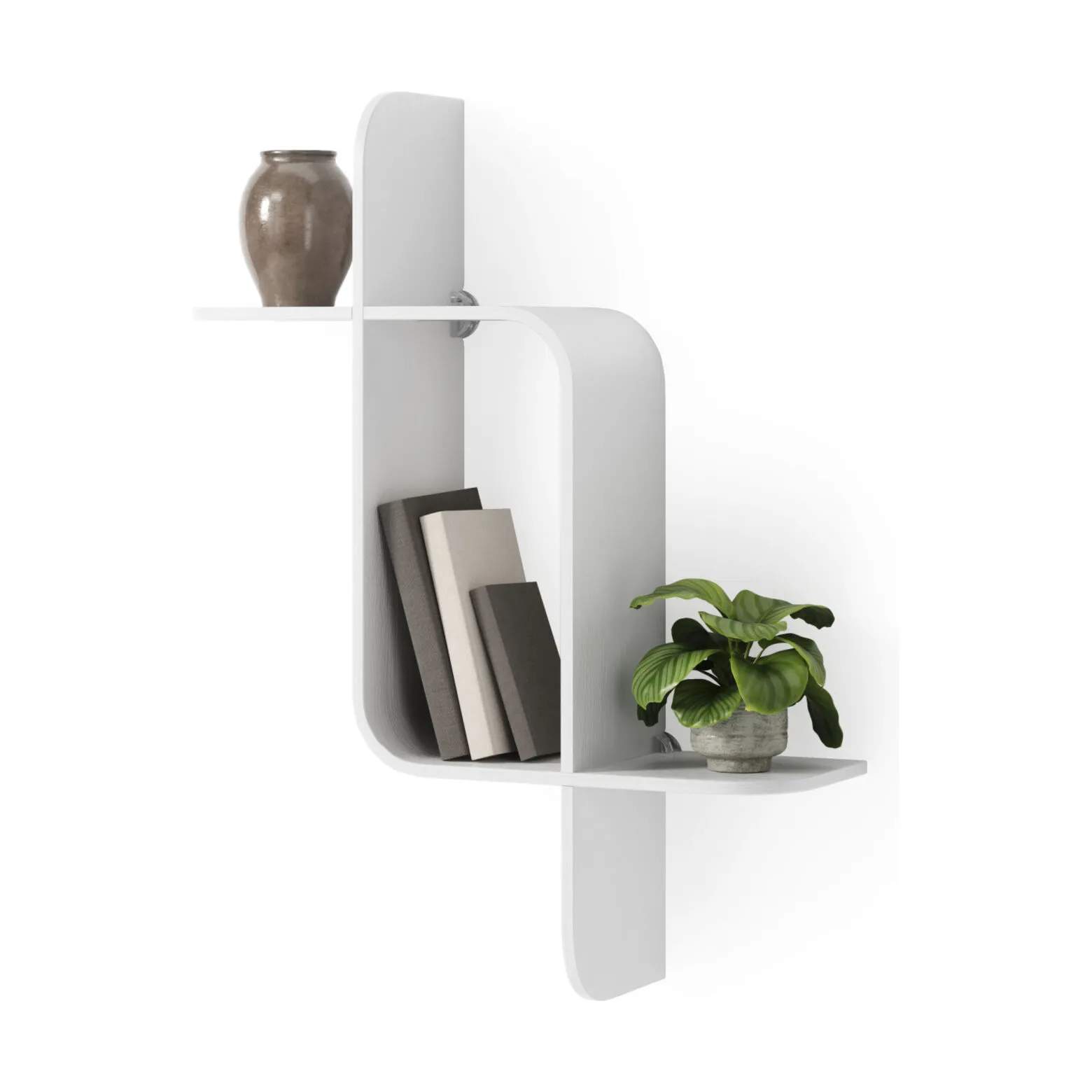 Umbra Reoler og tilbehør Montage Hylde i Hvid, B62,2 x L15,2 cm, 8