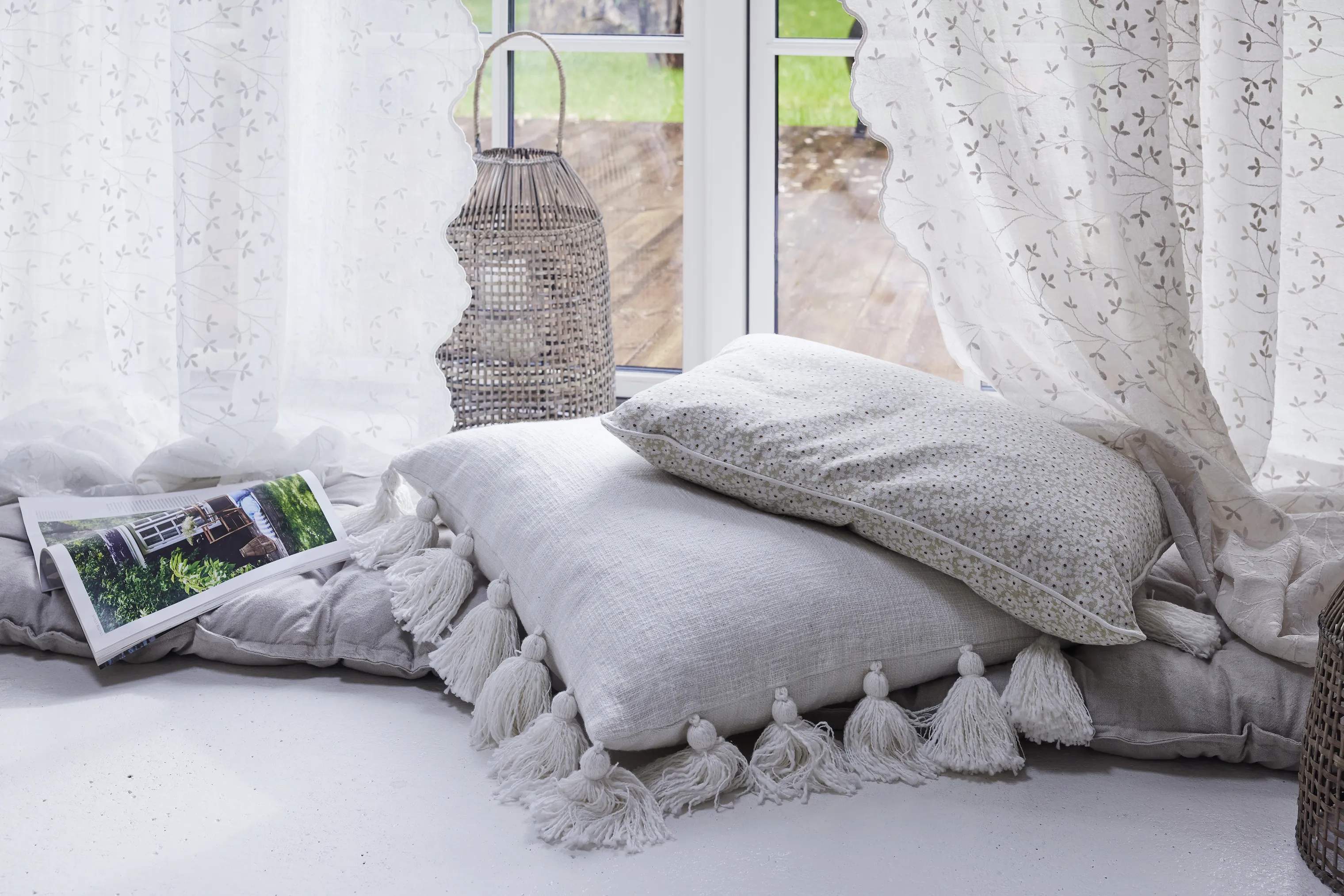 Lene Bjerre Gardiner og gardinstænger Eloise Gardin i Beige, 220 cm, 2