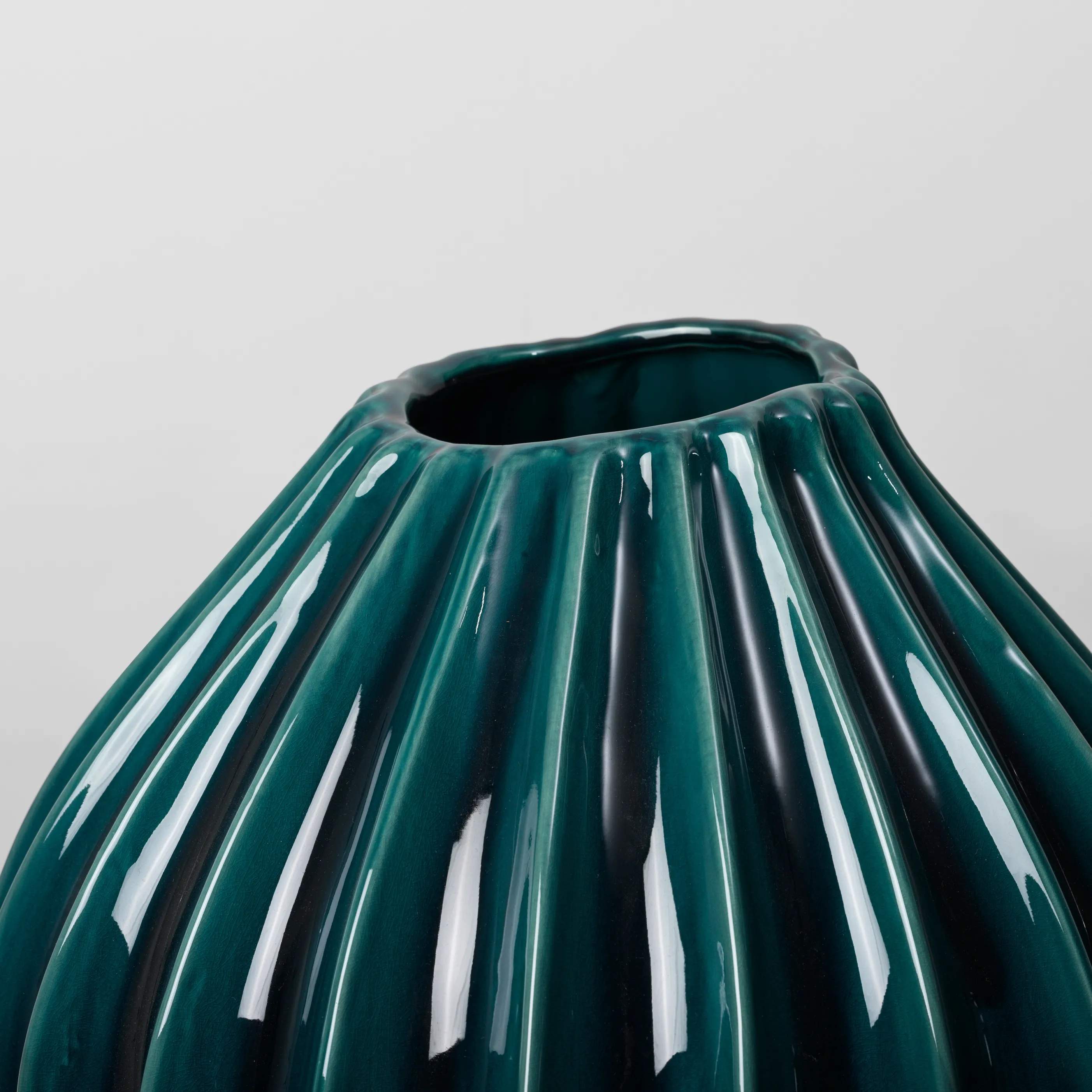 Broste Copenhagen Vaser Wide Vase i Blå, H30 x Ø30 cm, 4