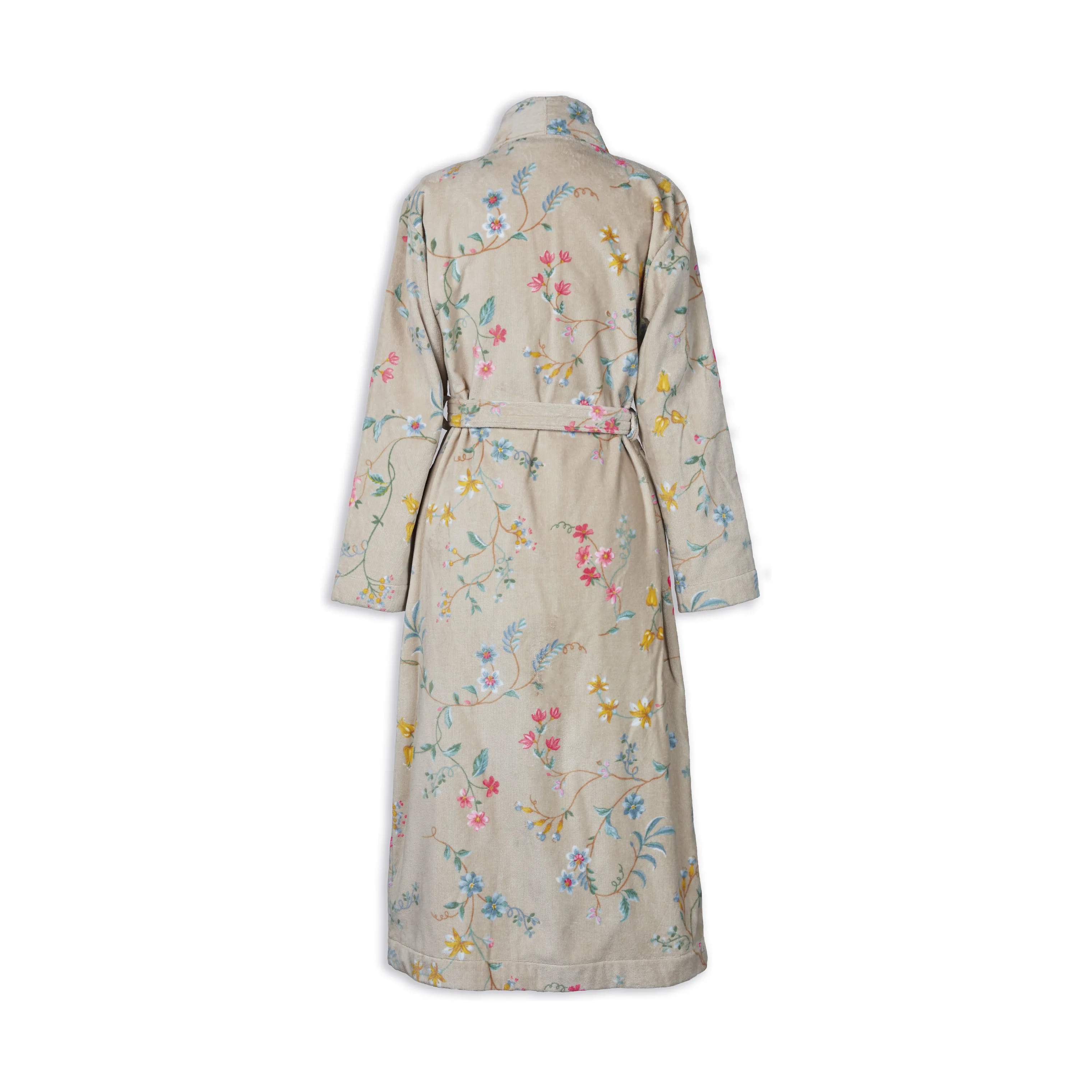 PIP Studio Morgenkåber Les Fleurs Badekåbe i Khaki , XL, 4