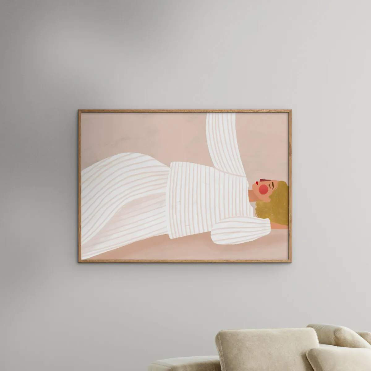 Poster&Frame Plakater Plakat - Women in the white i B50 x L70 cm, 2