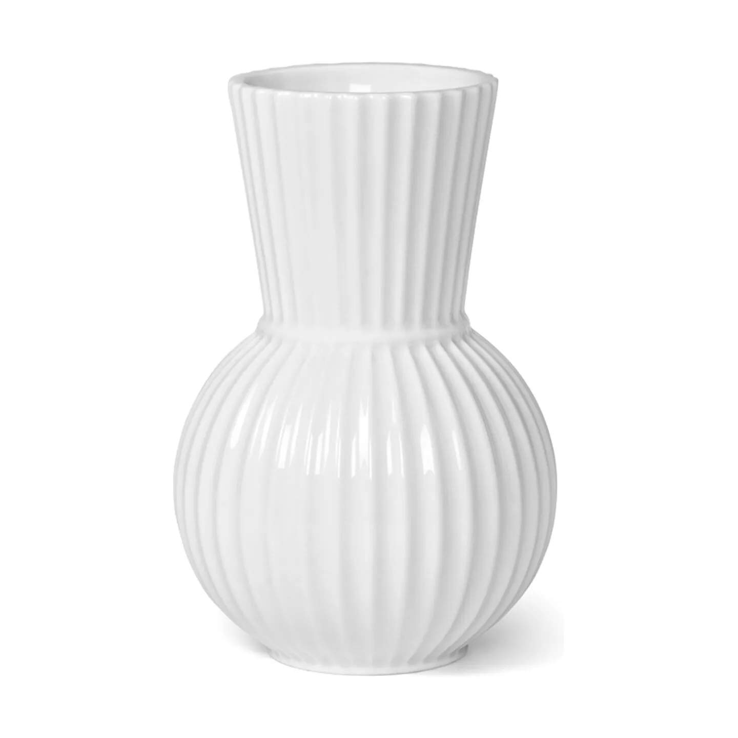 Lyngby Porcelæn Vaser Tura Vase i hvid, 18 cm, 1