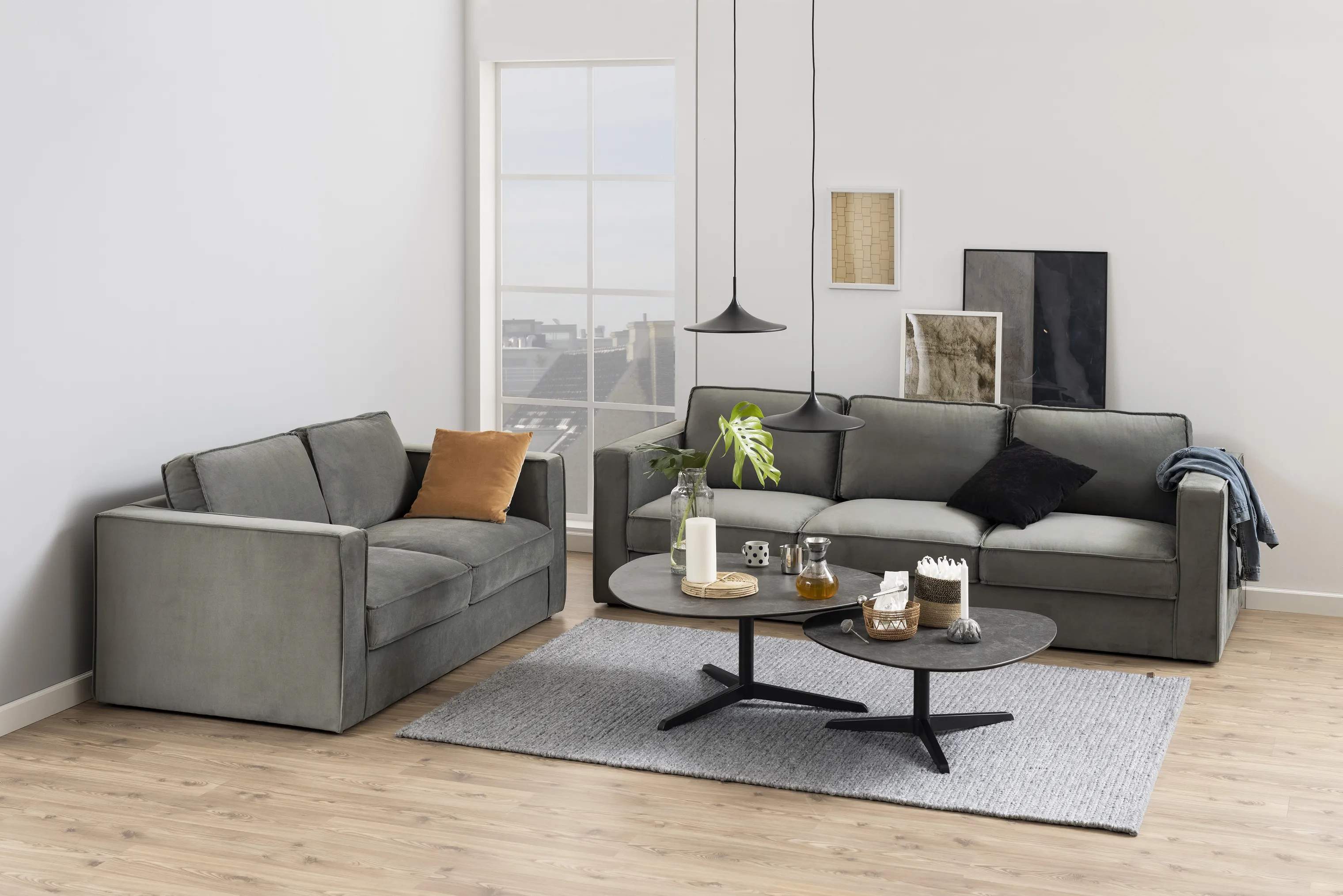 CASA Living Sofaborde Barnsley Sofabord i Sort, H41 x B100 cm, 3