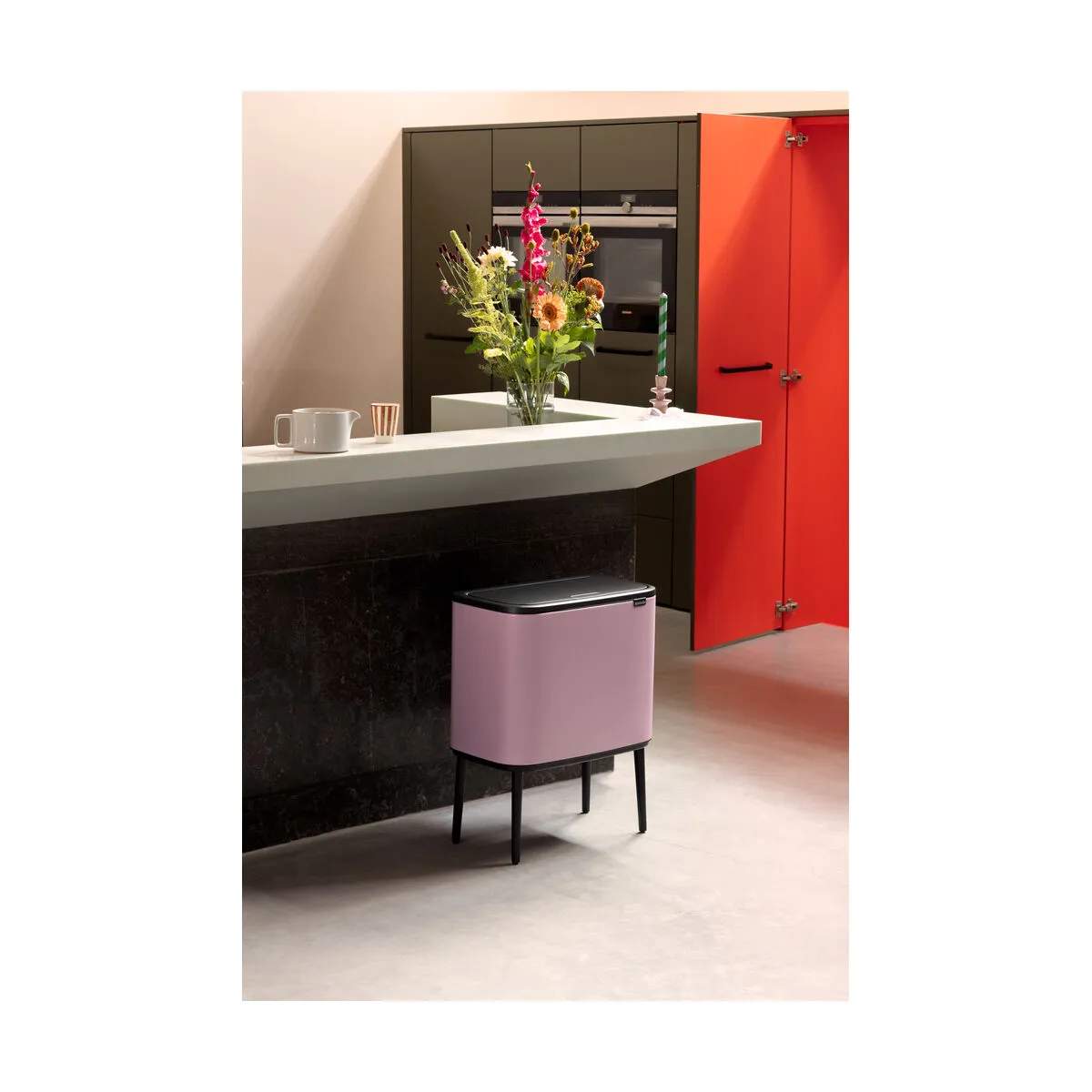 Brabantia Spande uden pedal Bo Touch affaldsspand i Lilac Pink, 11 + 23 liter, 4