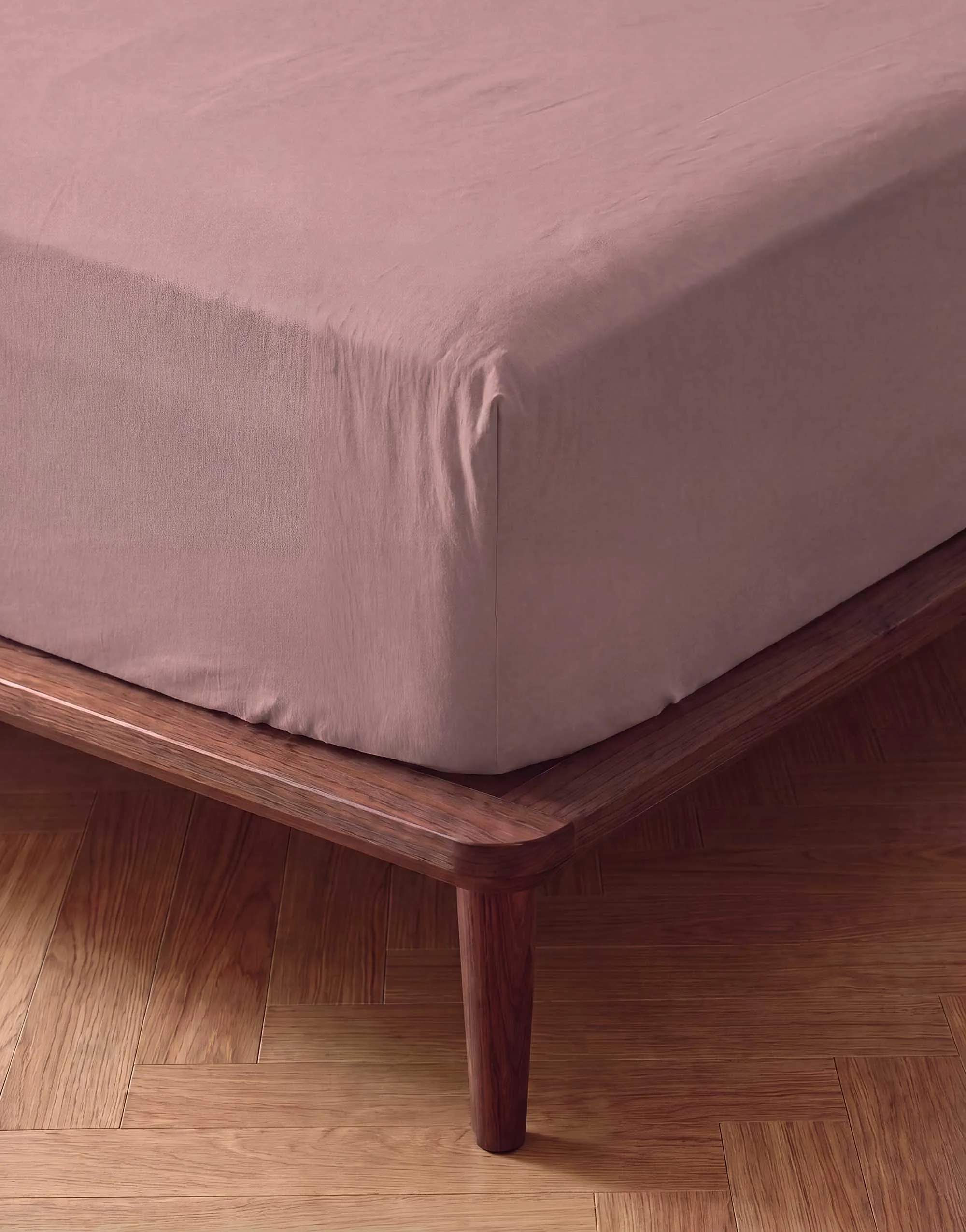 Essenza Lagner Fine Organic Jersey Boxlagen i Woodrose, B160 x L220 cm, 4