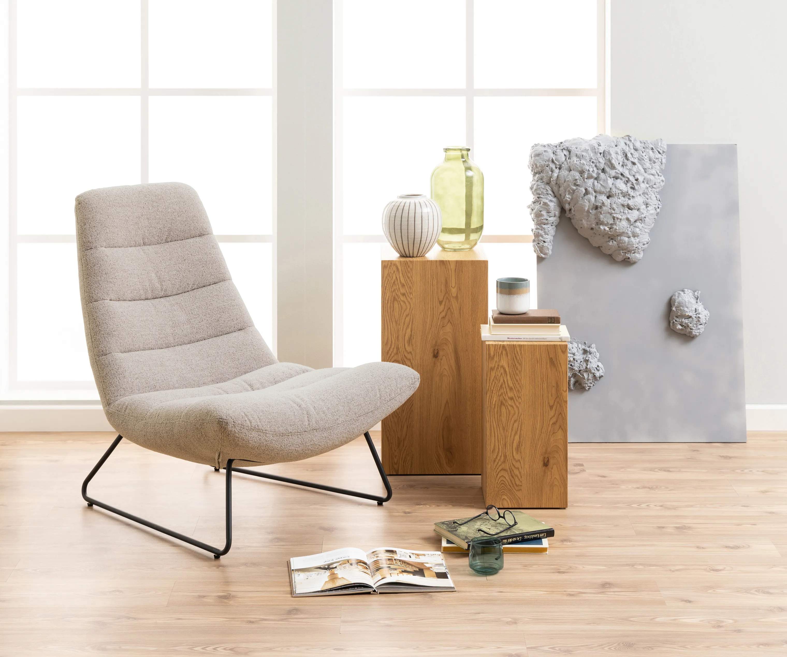 CASA Living Lænestole Milford Loungestol i Beige, 3