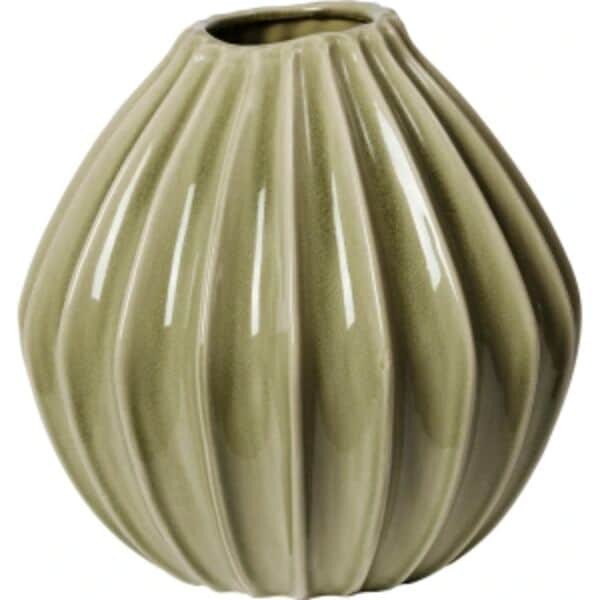 Broste Copenhagen Vaser Wide Vase i Grøn, H30 x Ø30 cm, 1