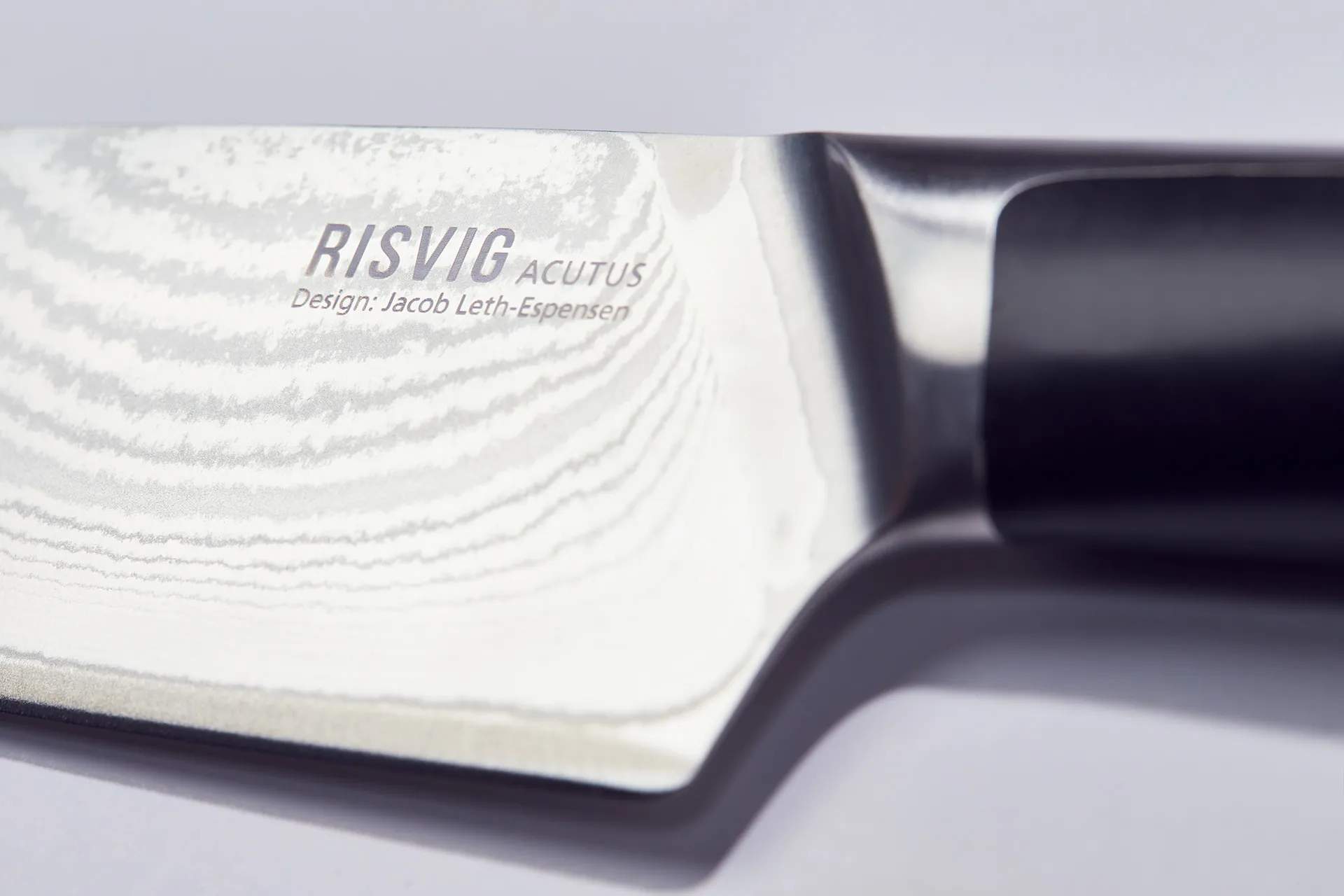 RISVIG Design Grøntsagsknive Acutus Damaskus Grøntsagskniv i Stål/Sort, 2