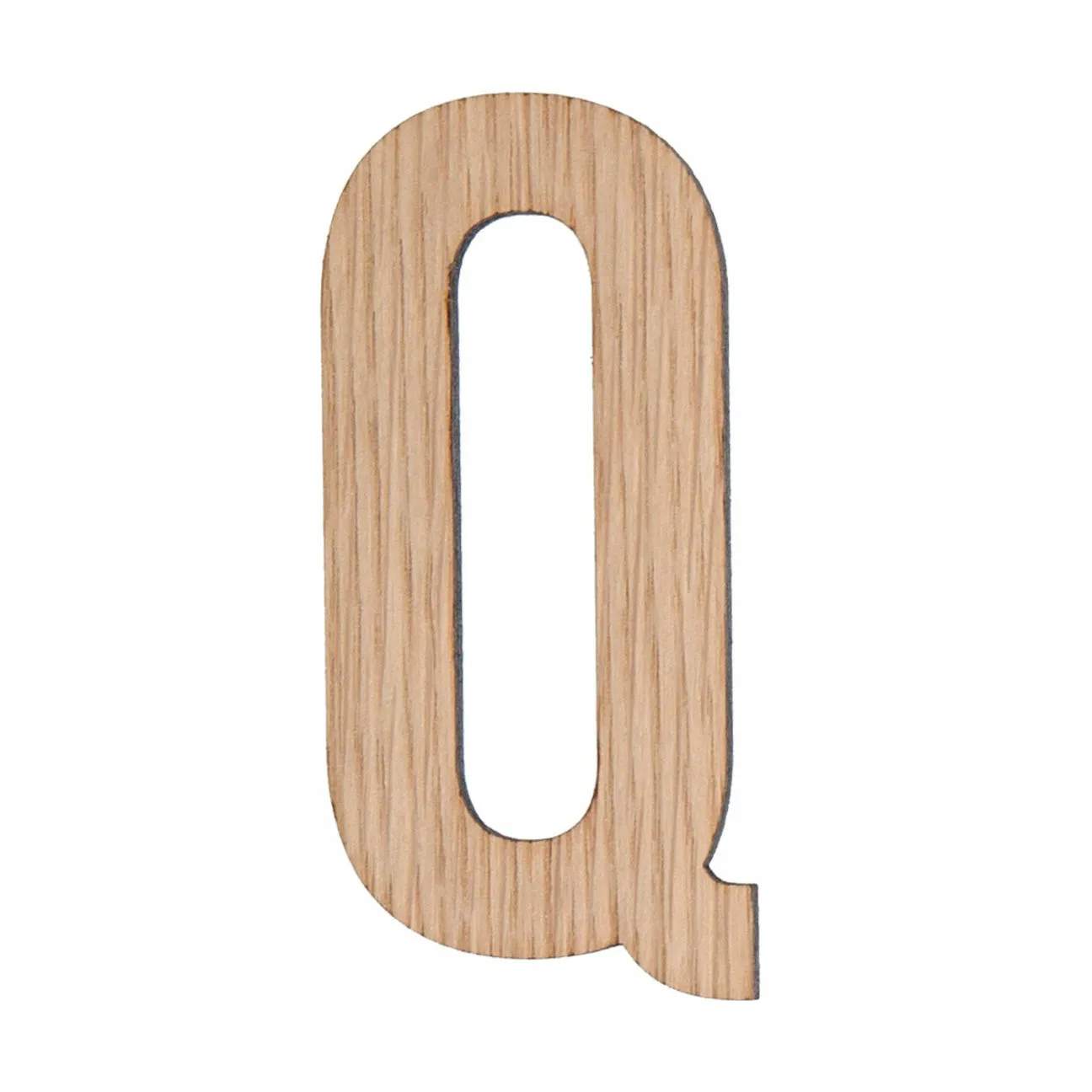 Bogstav - Q, træ, large