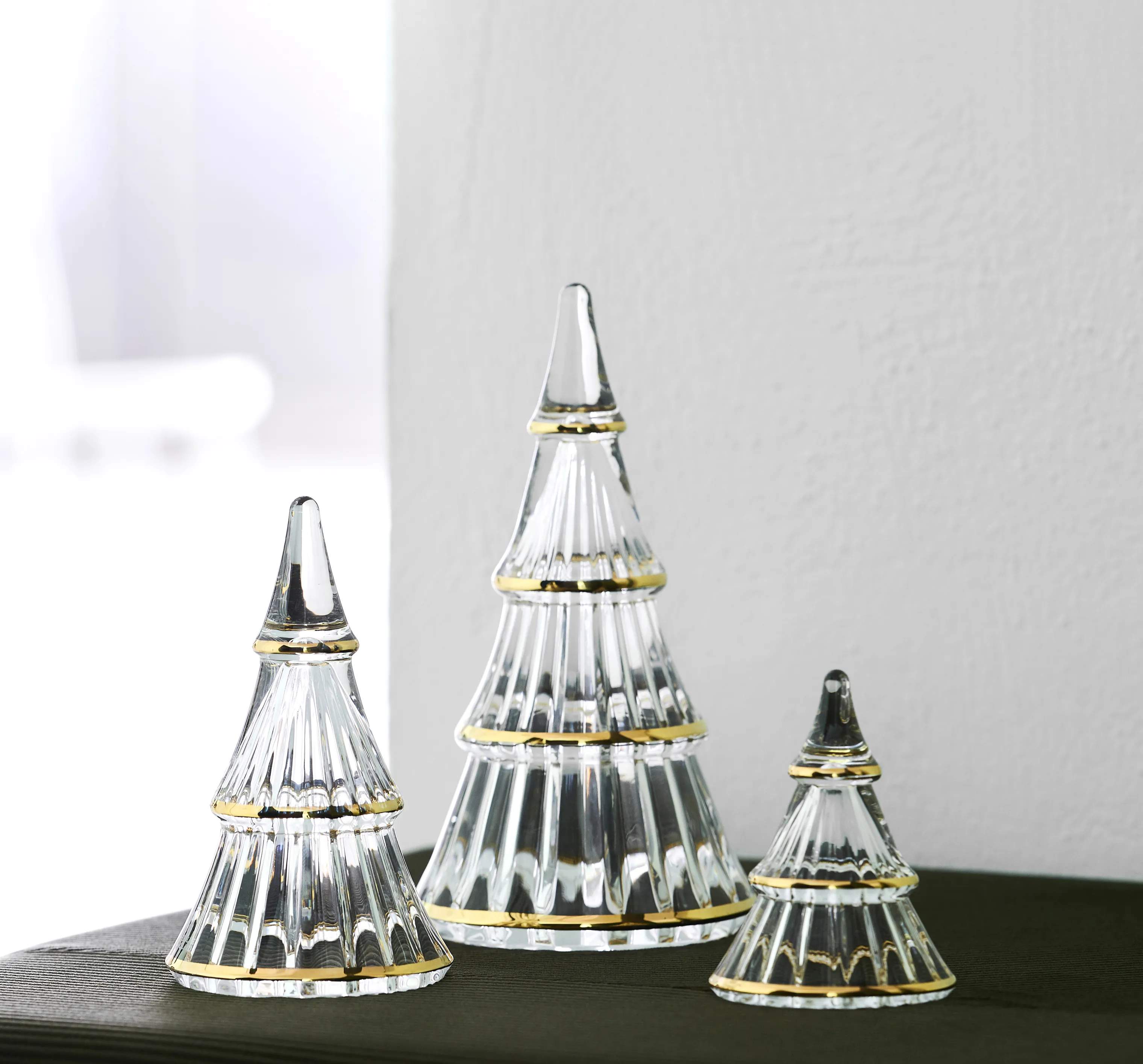 Holmegaard Julefigurer Fairytales Juletræ i Klar/guld, 9 cm, 2