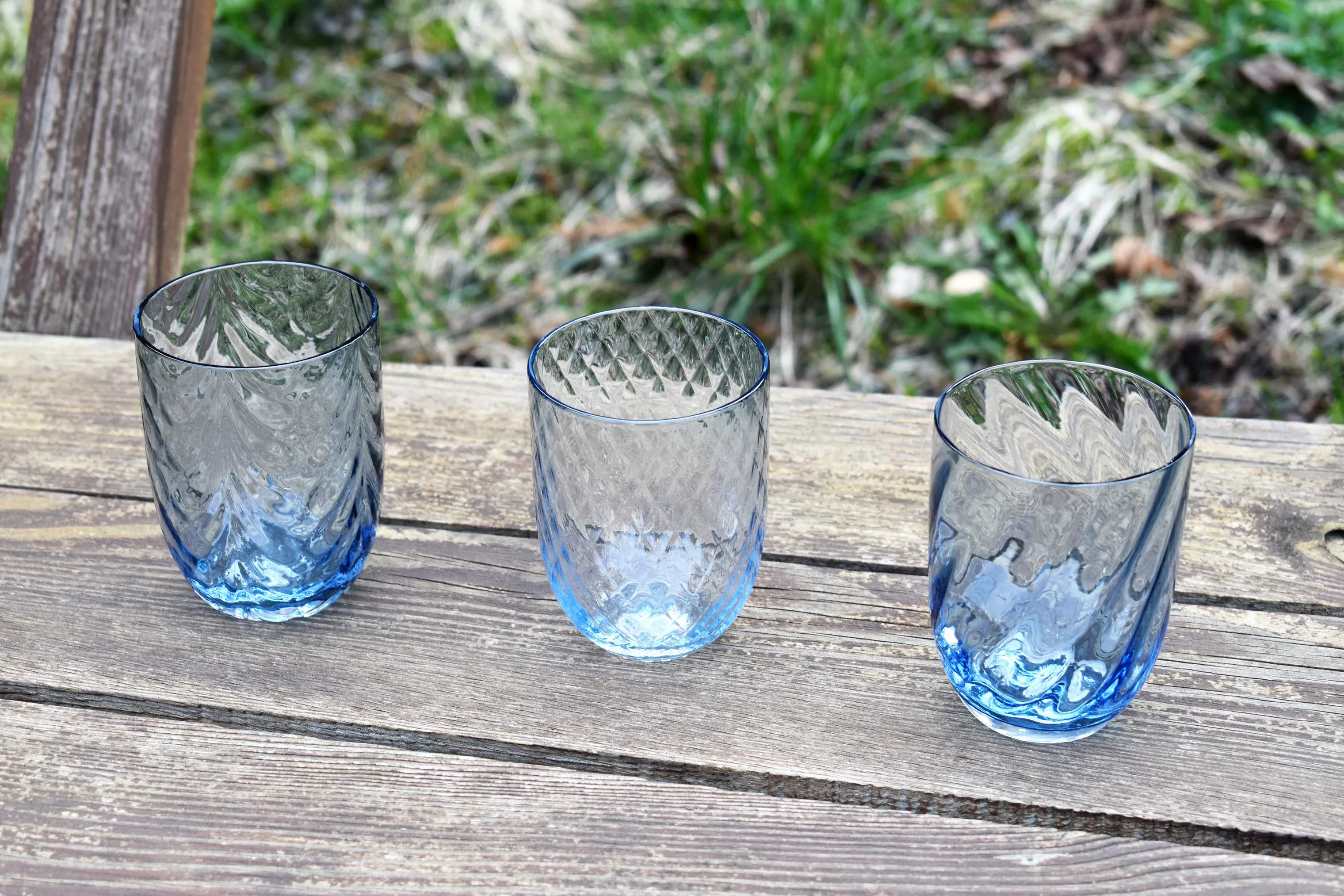 Anna von Lipa Vandglas Harlequin Vandglas i Blue smoke, 2