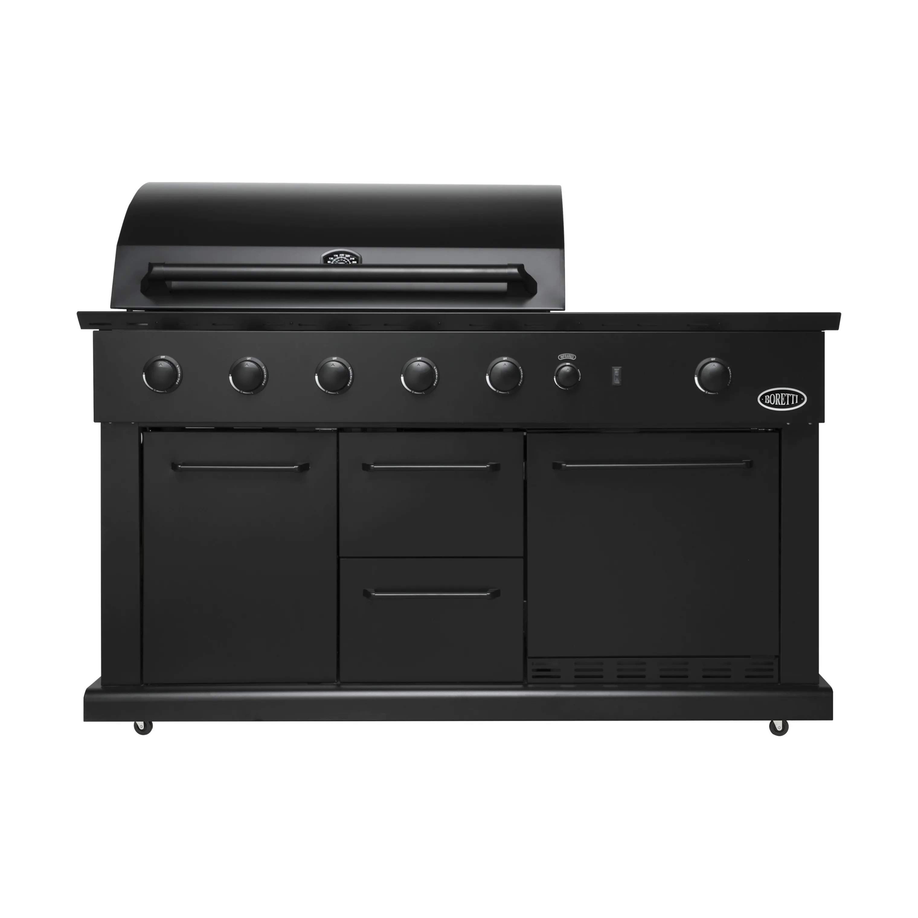 Luciano Gasgrill m. køleskab, sort, large