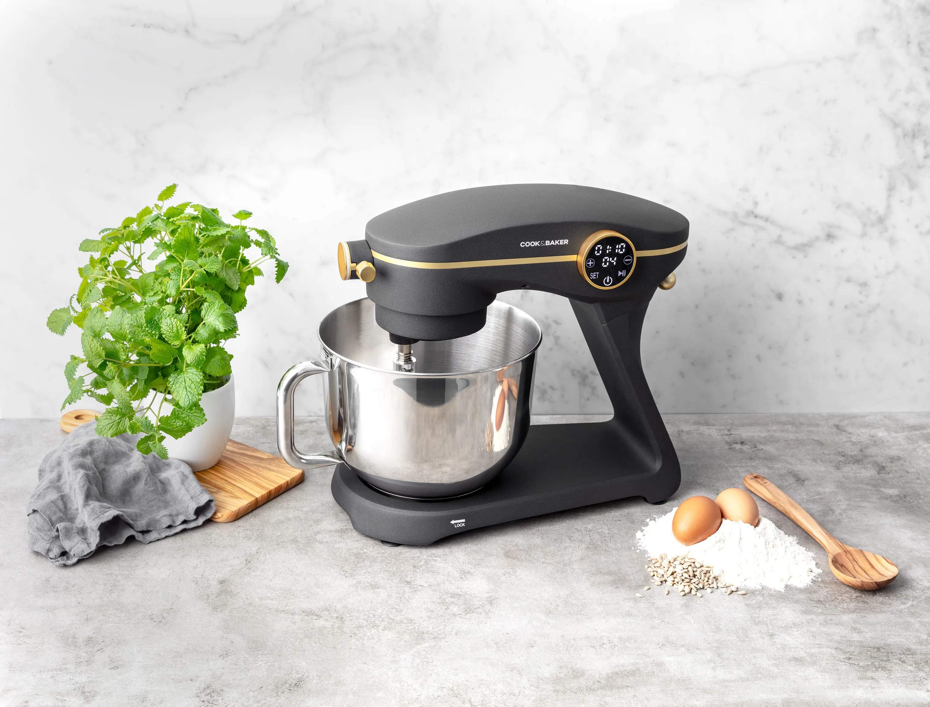 Cook & Baker Røremaskiner Røremaskine i sort/guld, 5