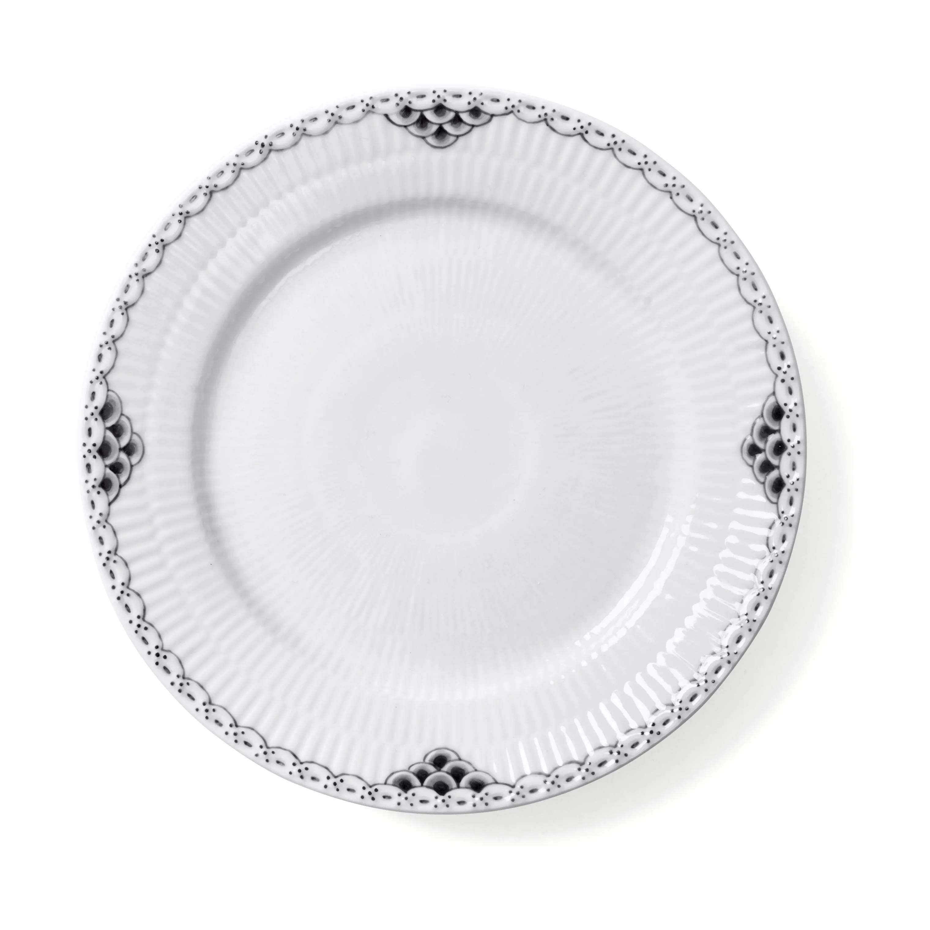 Royal Copenhagen Kagetallerkener Sort Riflet Blonde Desserttallerken i 19 cm, 1