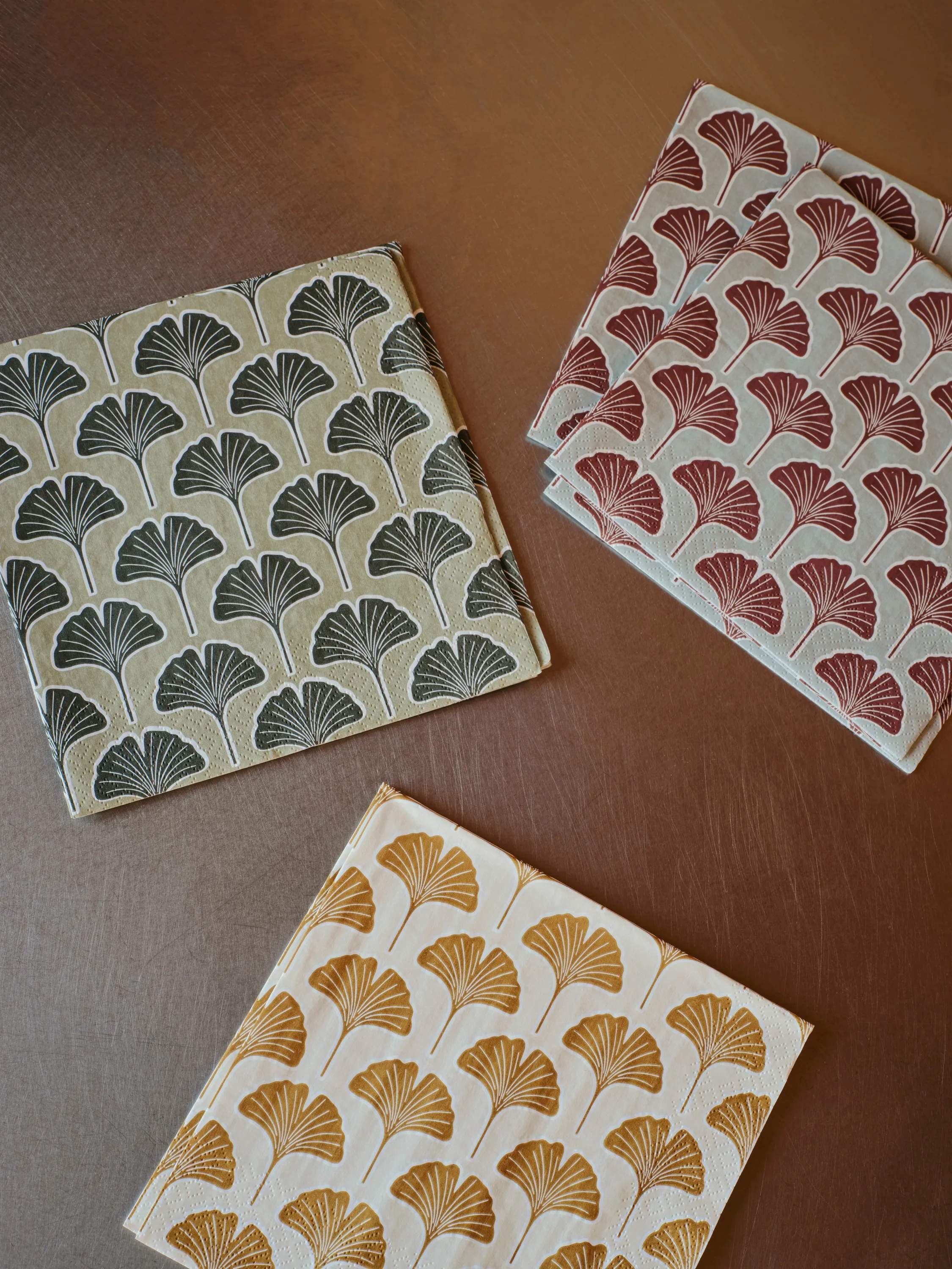 Broste Copenhagen Papirservietter Ginkgo Papirservietter - 20 stk. i Yellow, 2