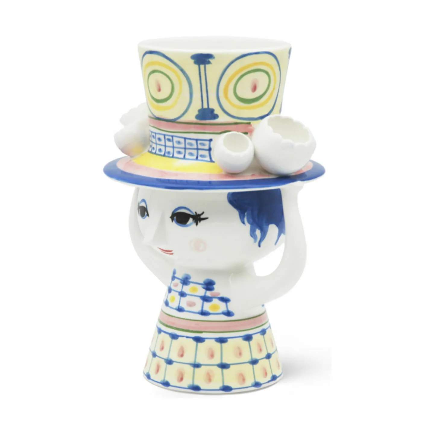 Bjørn Wiinblad Vaser Lady With Hat Vase i Blå, 4
