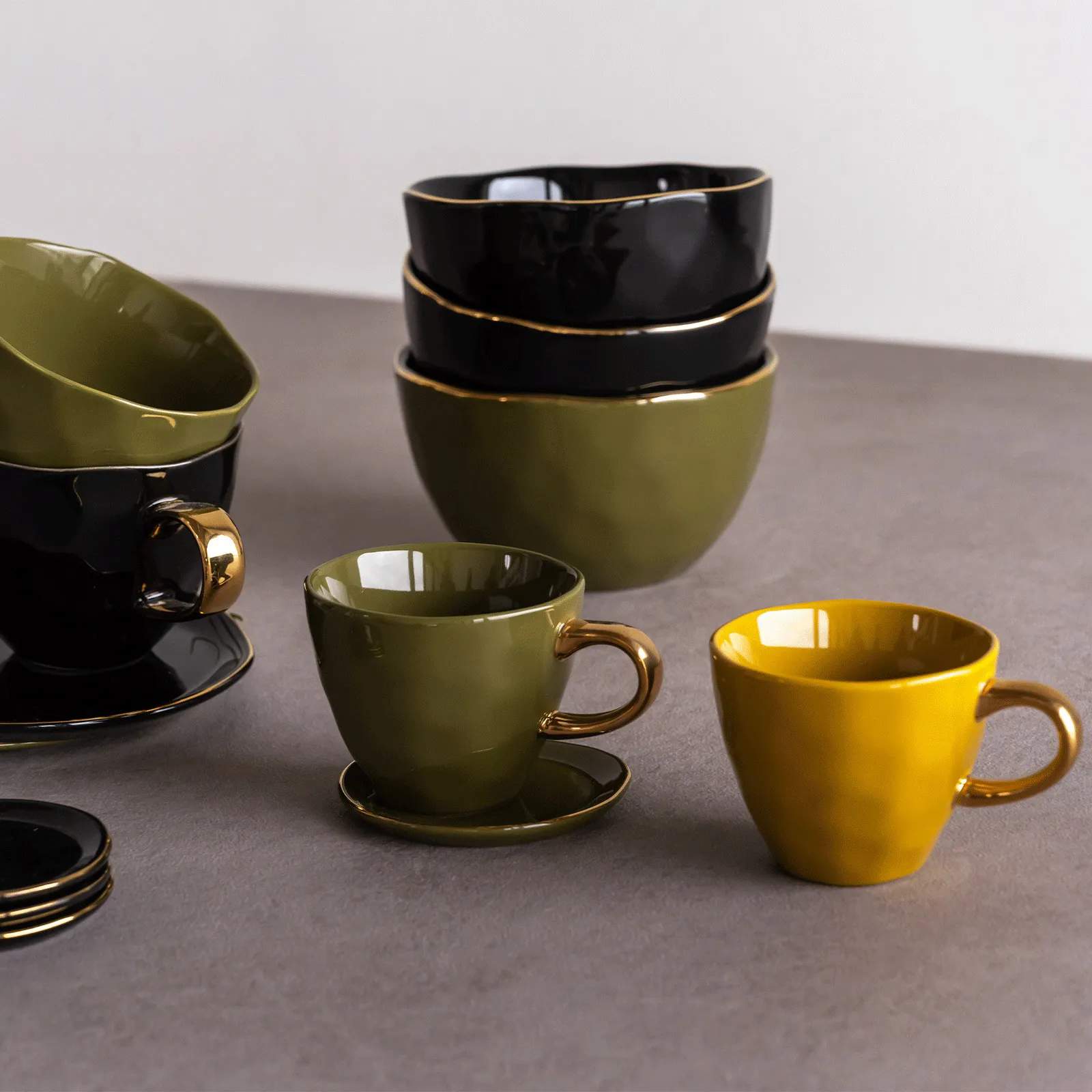 Urban Nature Culture Krus og kopper med hank Good Morning Kaffekop i Army, 2