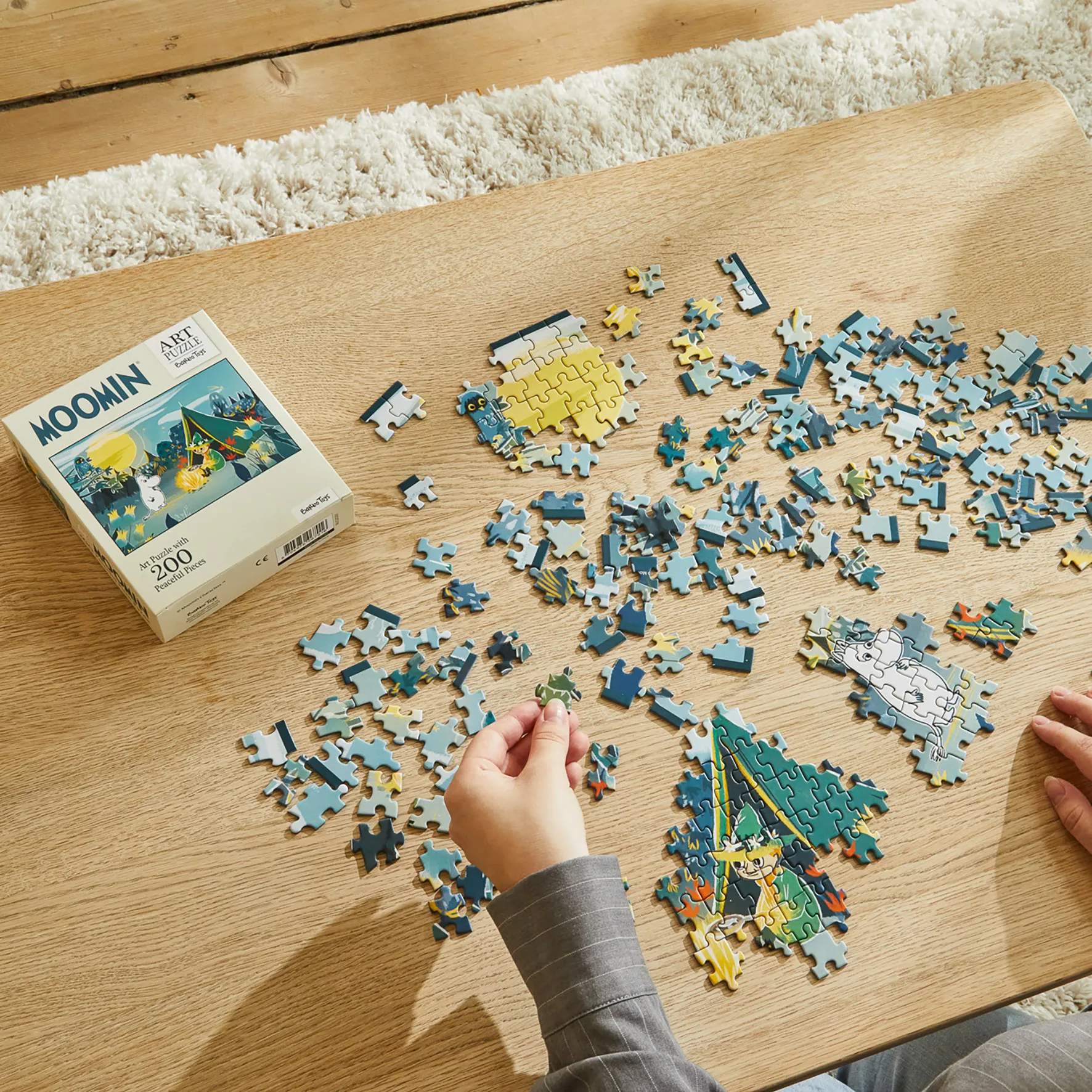 Barbo Toys Spil Mumi Puslespil - Camping i Blå, 2