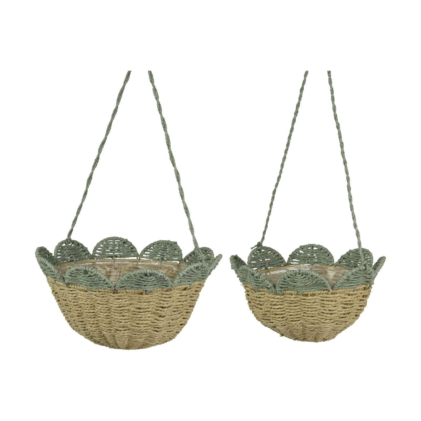 CASA Living Urtepotteskjulere Hængekurv - 2 stk. i Grøn/natur, 1