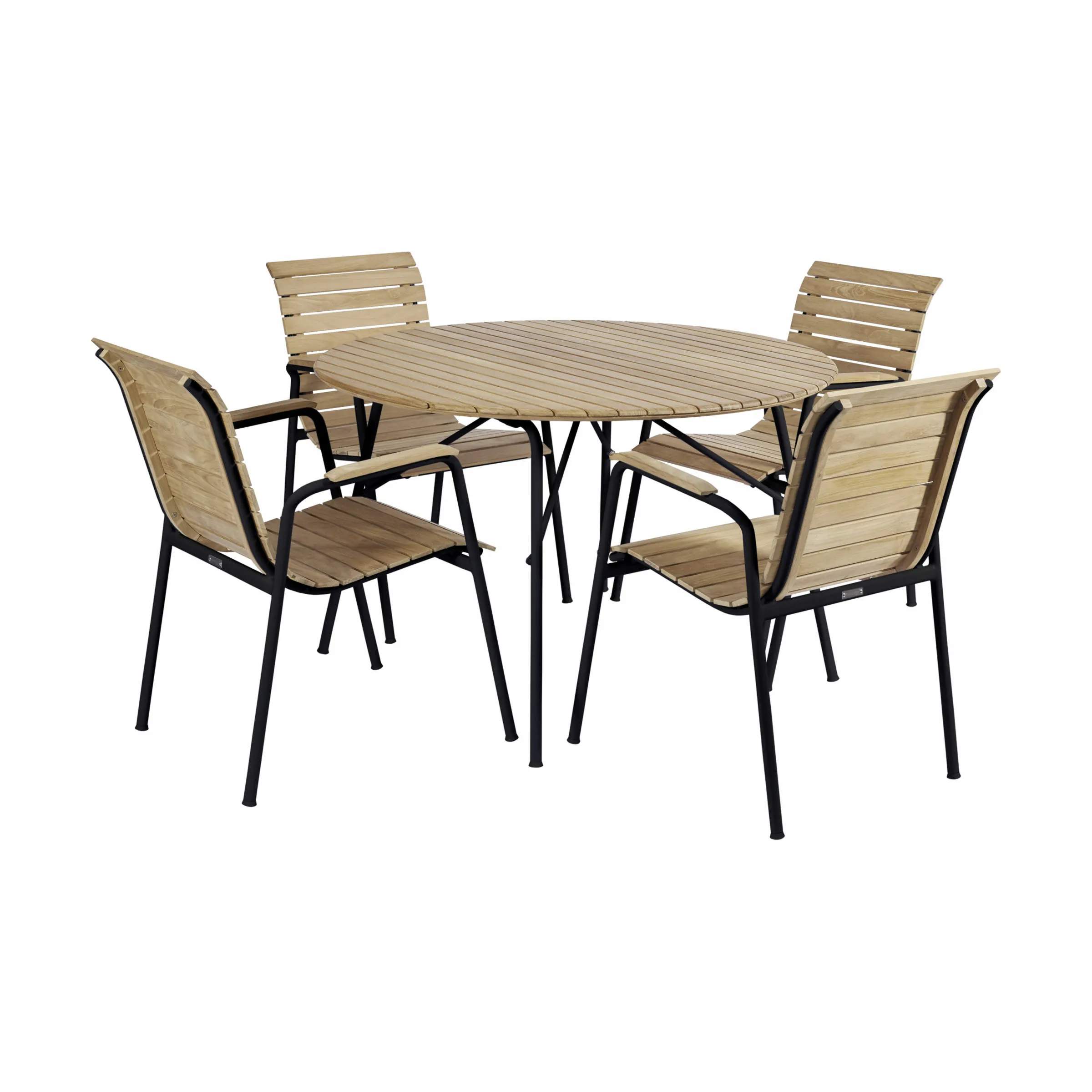Bellevue Havemøbelsæt - 1 bord og 5 stole, antracit, large