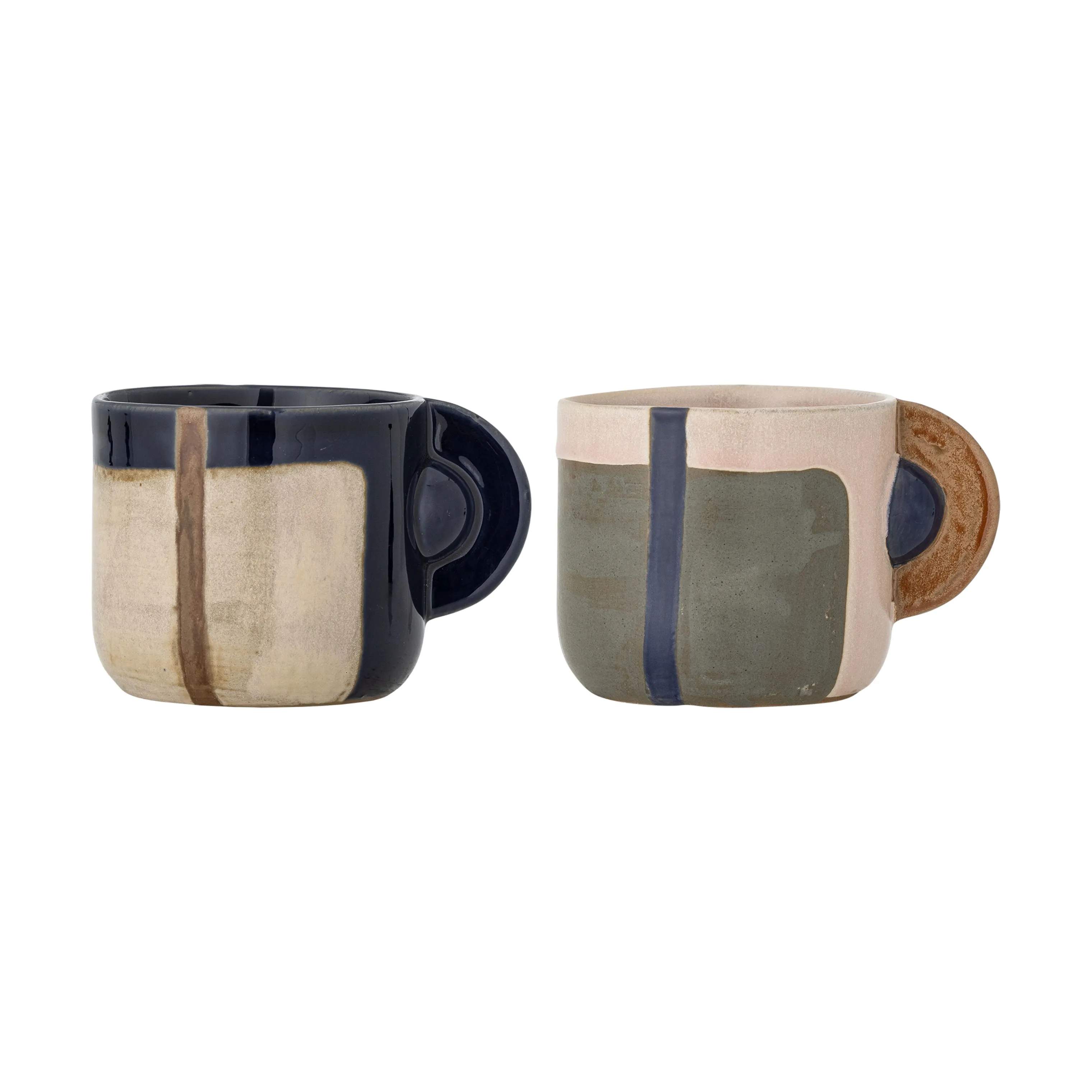 Bloomingville Krus og kopper med hank Bolivia Kop - 2 stk. i Multifarvet, 1