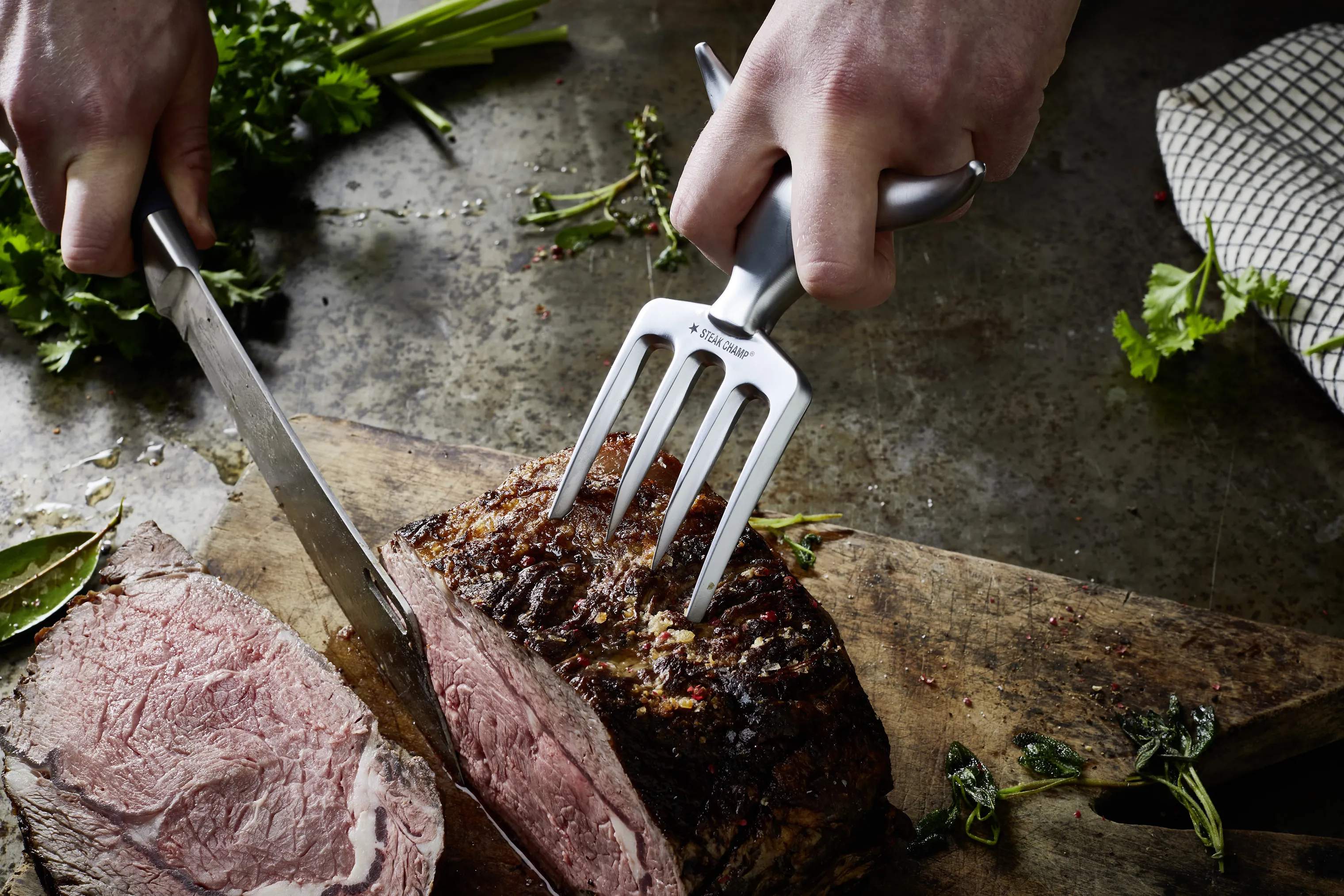 Steak Champ Stegegafler Bull Fork Stegegaffel i Stål, 3