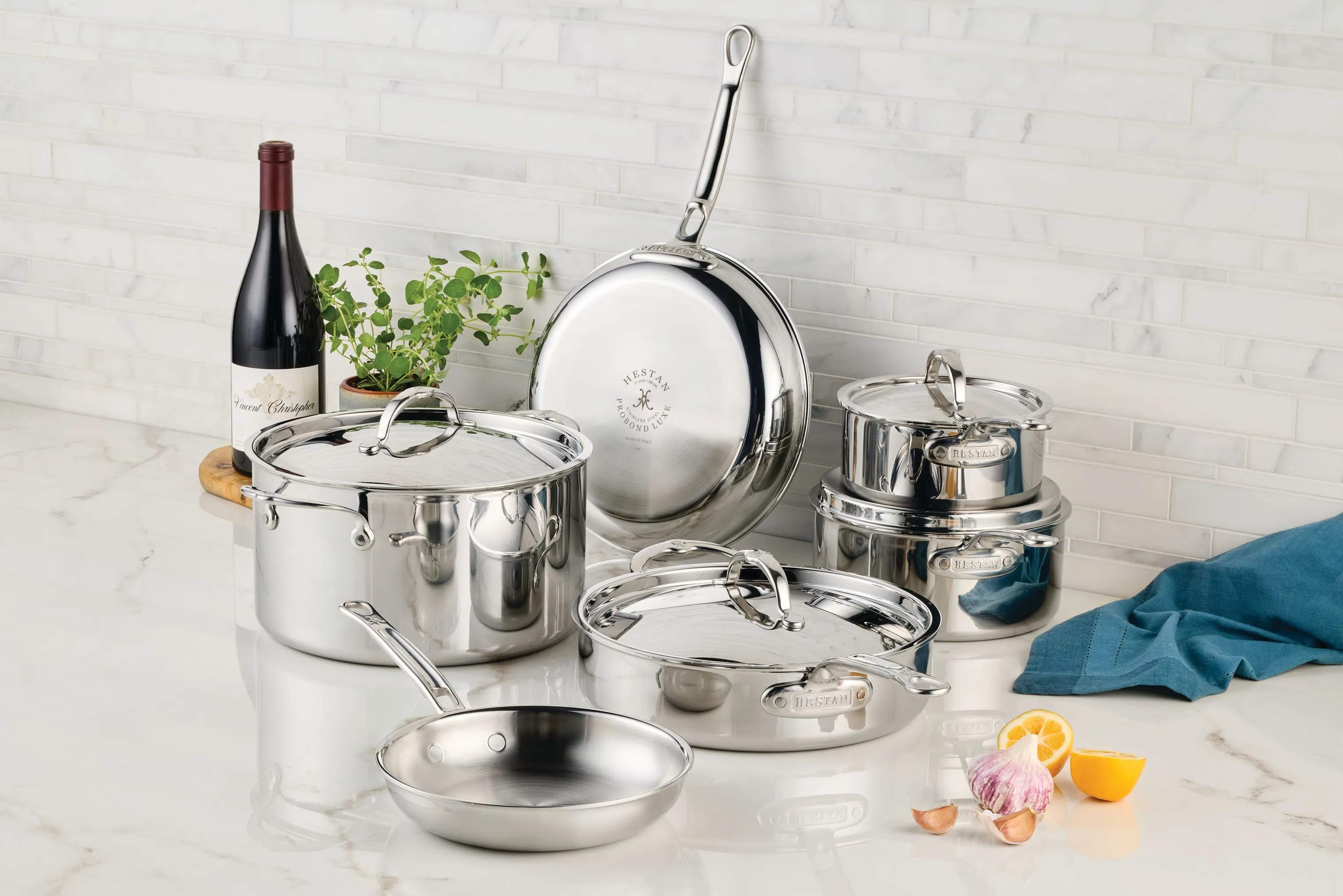 Hestan Grydesæt Probond Luxe Gryde- og pandesæt  - 10 dele i Rustfrit stål, 2