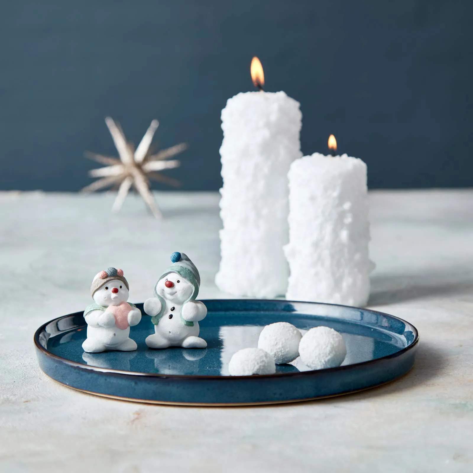 Klarborg Julefigurer Snemænd 2018 - Fiffi &Tilla i Hvid, 8 cm, 3