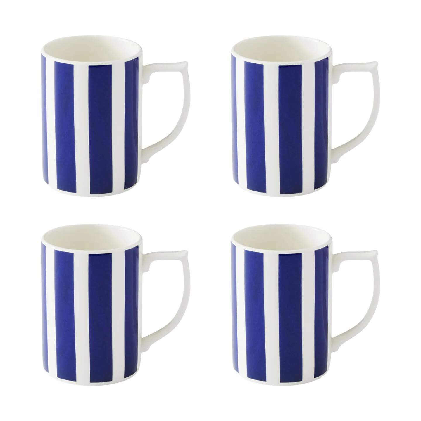 Spode Krus og kopper med hank Steccato Krus - 4 stk. i blå/bred, 1