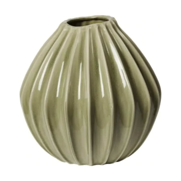 Broste Copenhagen Vaser Wide Vase i Grøn, H30 x Ø30 cm, 1