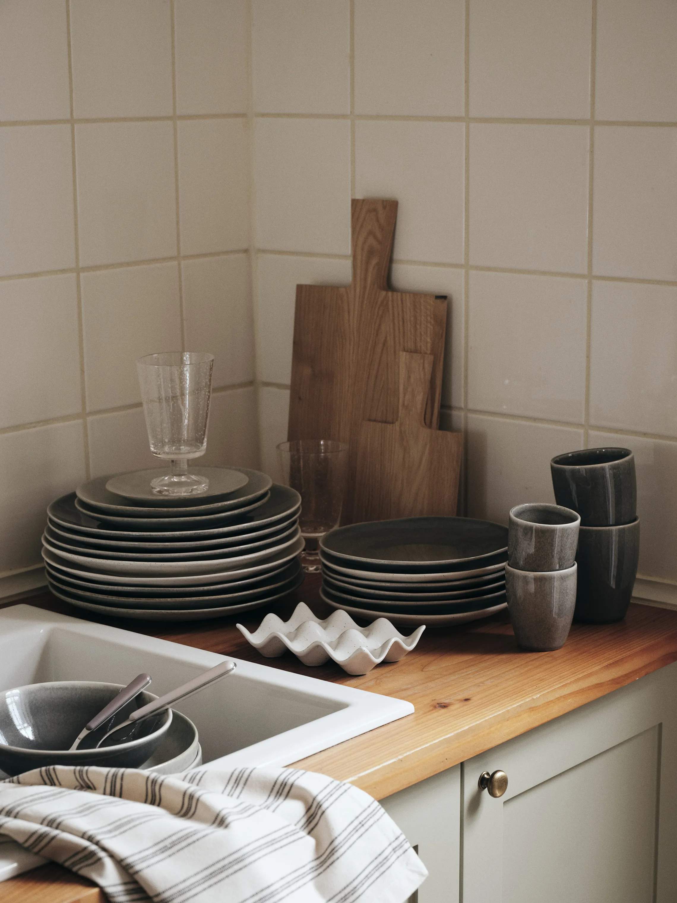 Broste Copenhagen Middagstallerkener Nordic Rain Middagstallerken i Grey, 6