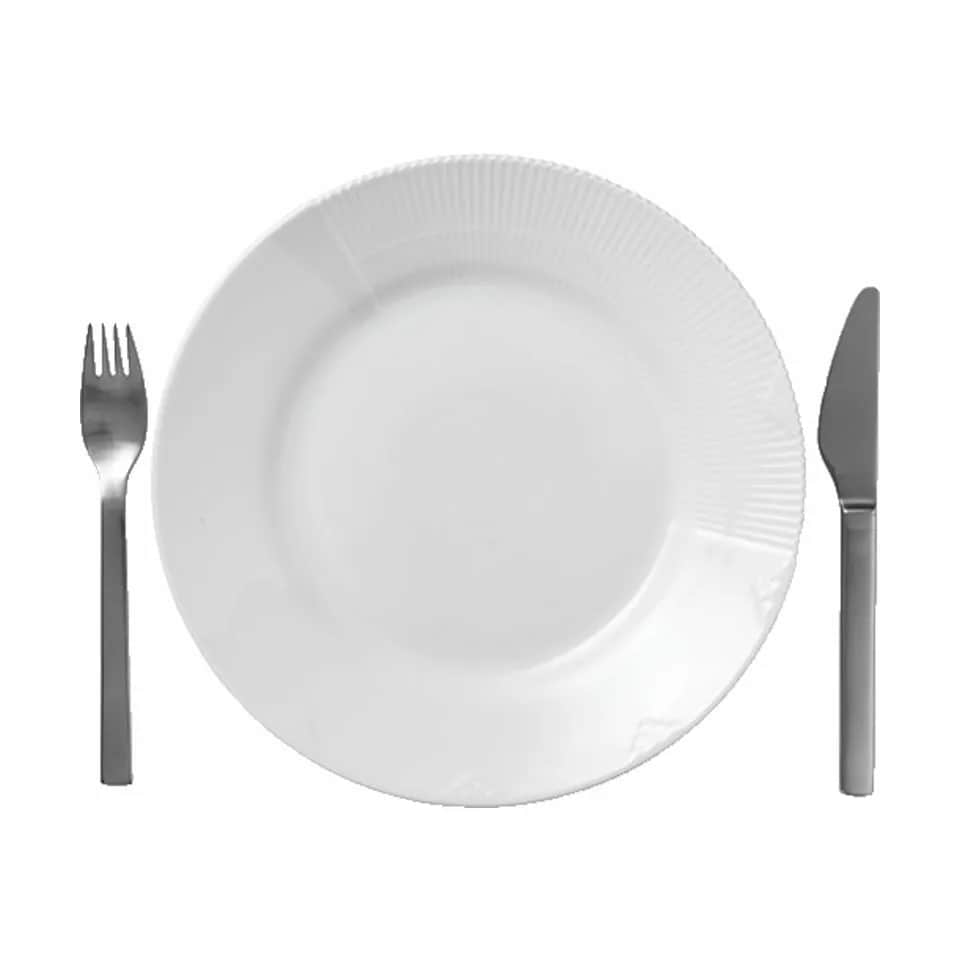Royal Copenhagen Middagstallerkener Hvid Elements Tallerken i Hvid, 26 cm, 4