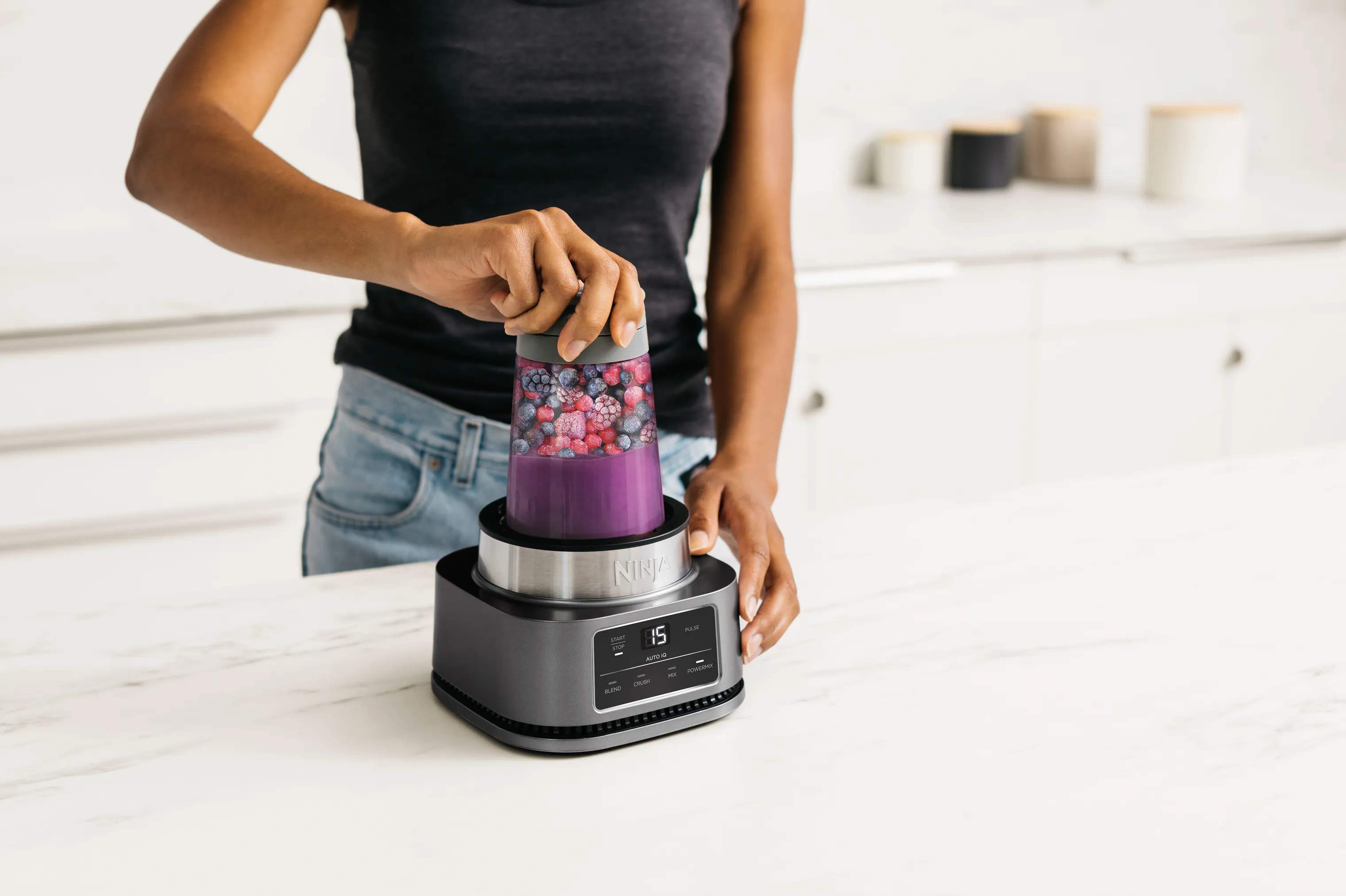 Ninja Blendere Foodi Power Nutri 2-i-1 Blender i sølvfarvet, 2