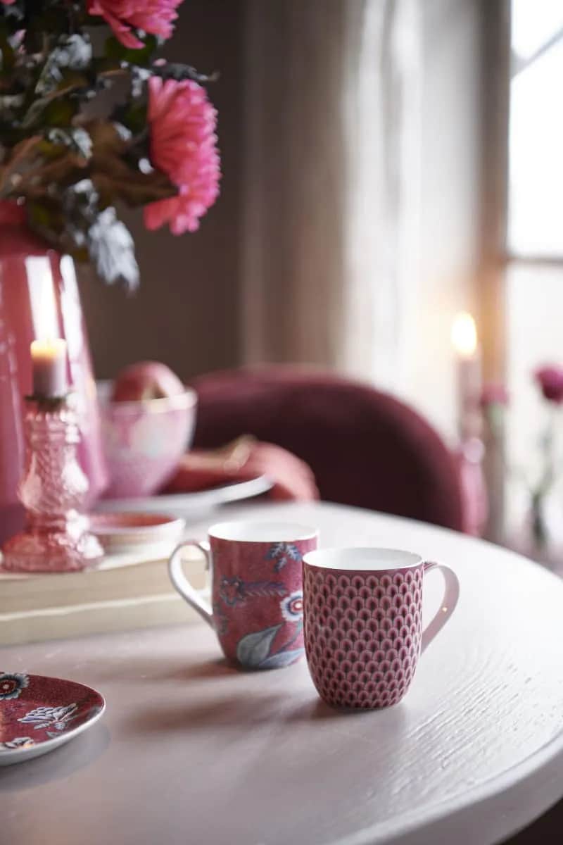 PIP Studio Krus og kopper med hank Flower Festival Krus i Pink, 2