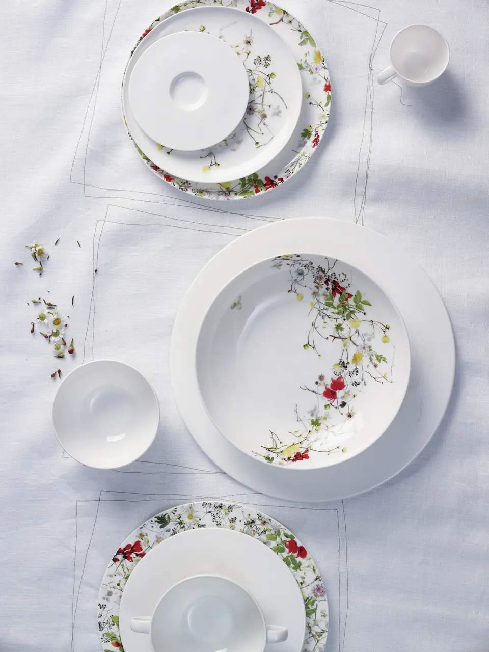 Rosenthal Frokosttallerkener Brillance Fleurs Sauvages Frokosttallerken i Hvid / Multifarvet, 2