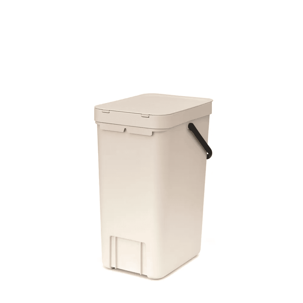 Brabantia Spande uden pedal Sort & Go Affaldsspand i Soft Beige, 16 L, 1