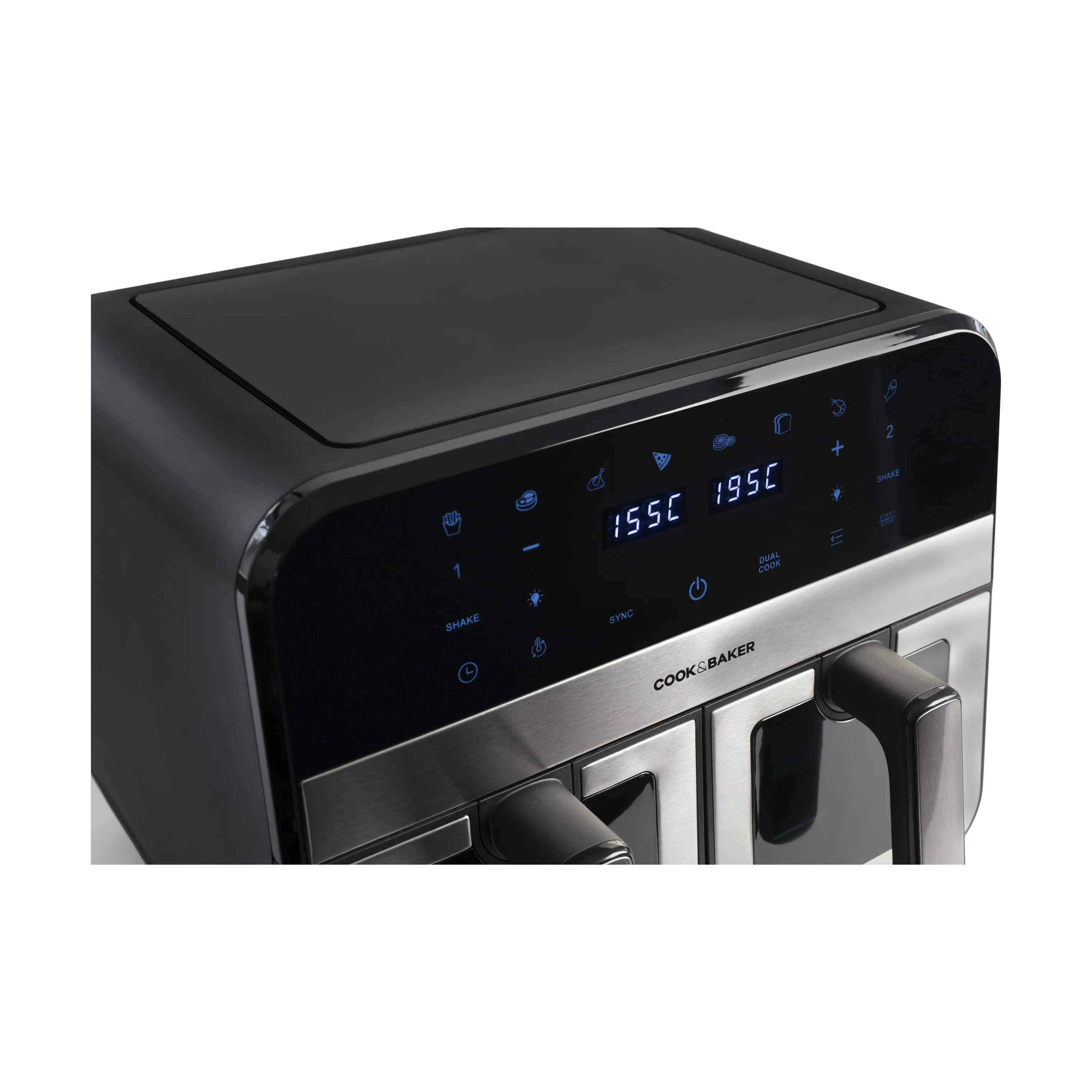 Cook & Baker Airfryers Dobbelt Airfryer i stål, 7