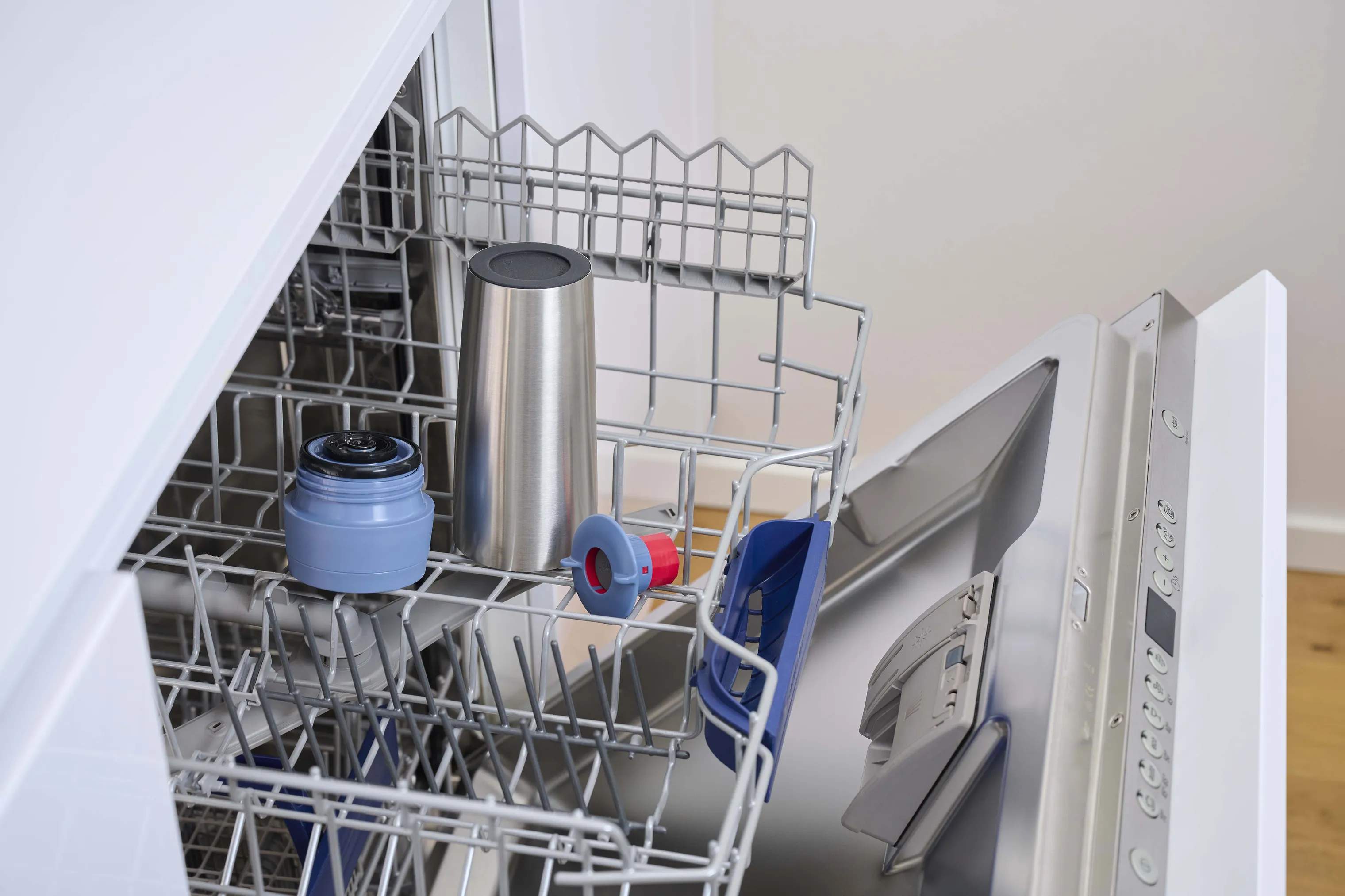 Emsa To go kopper To Go To-Go Classic Rejsekrus i Brushed stainless steel;Blue, 0.36 L, 5