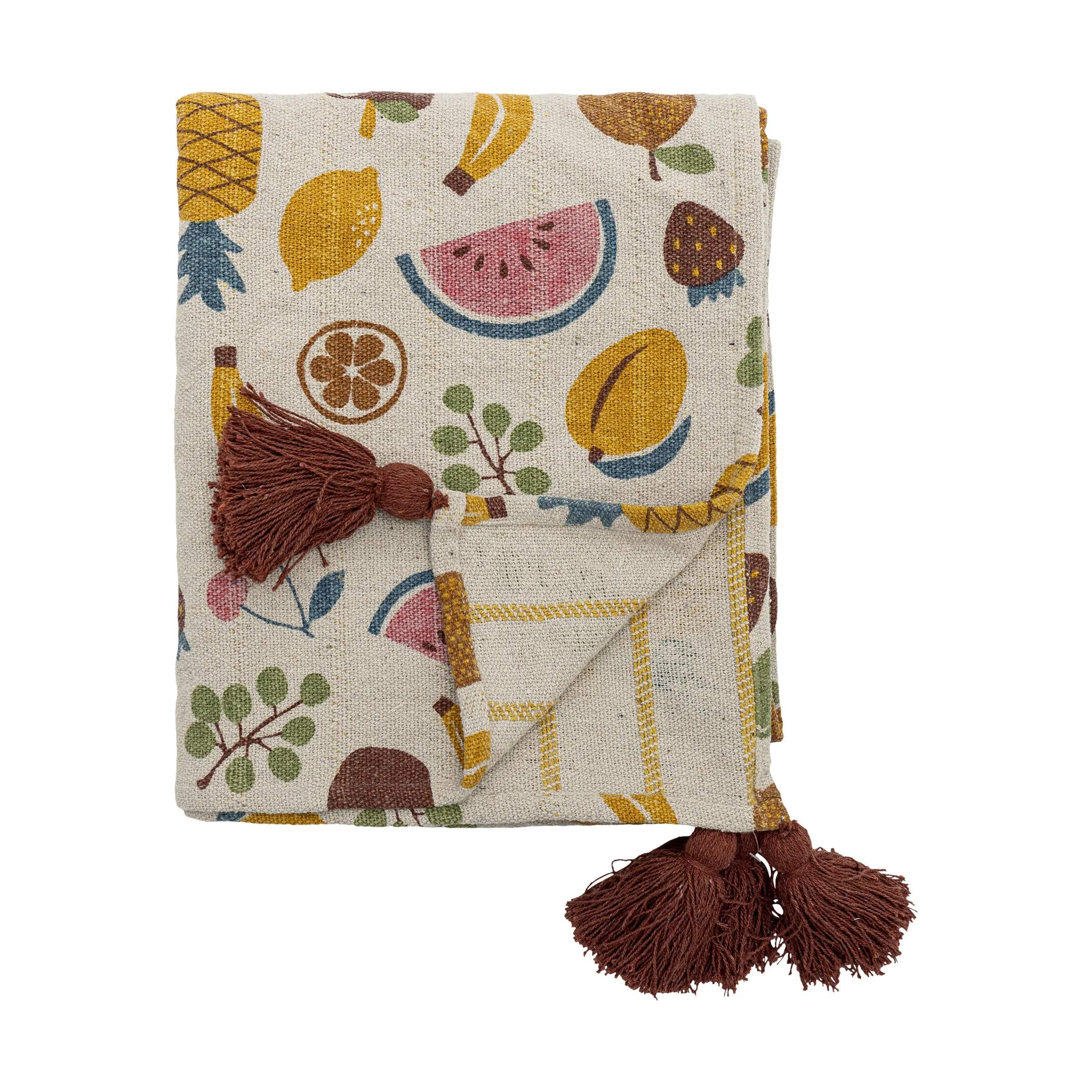 Bloomingville Mini Plaider Fruitta Plaid i Gul, 1
