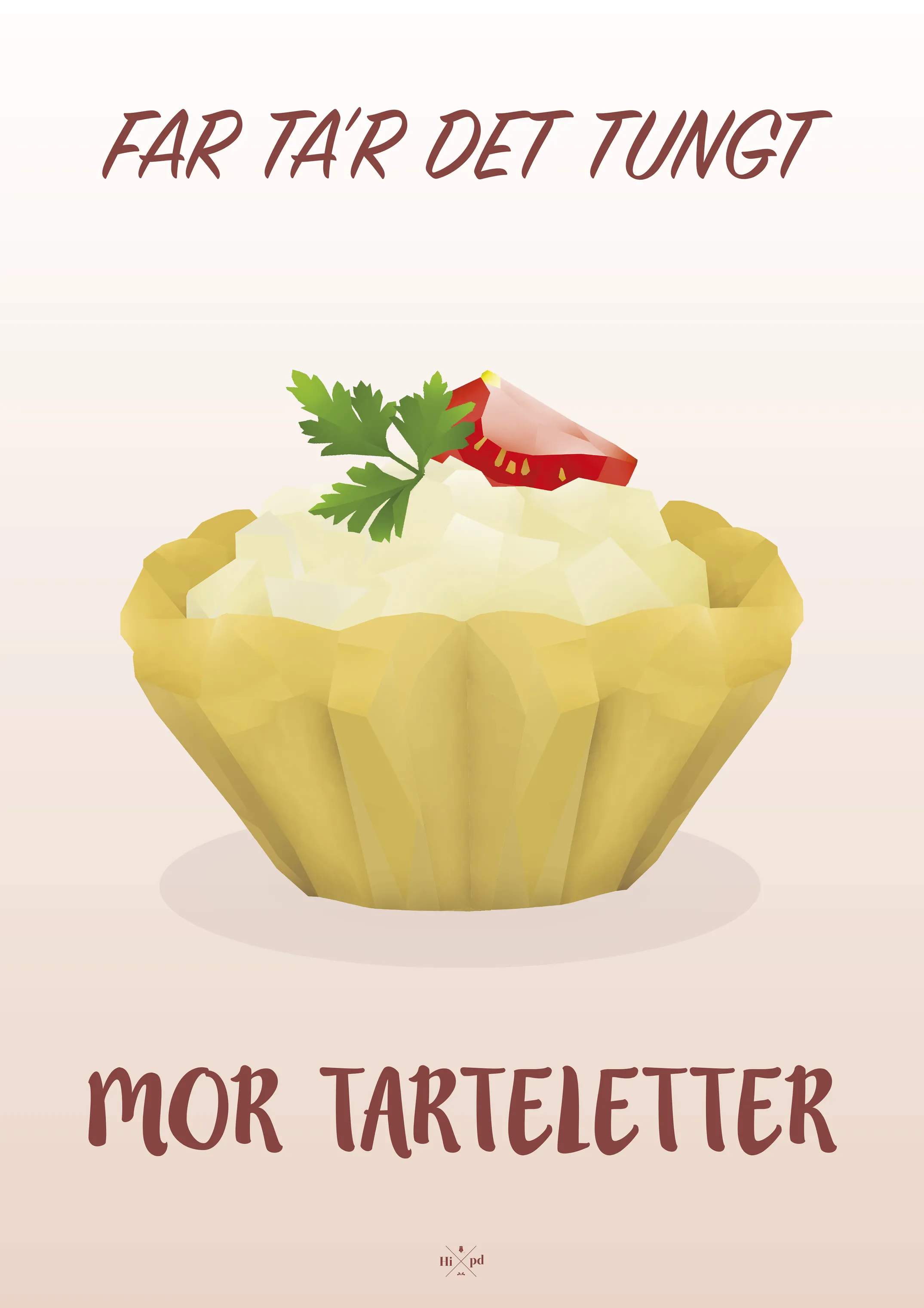 Plakat Mor Tarteletter, lyserød, large