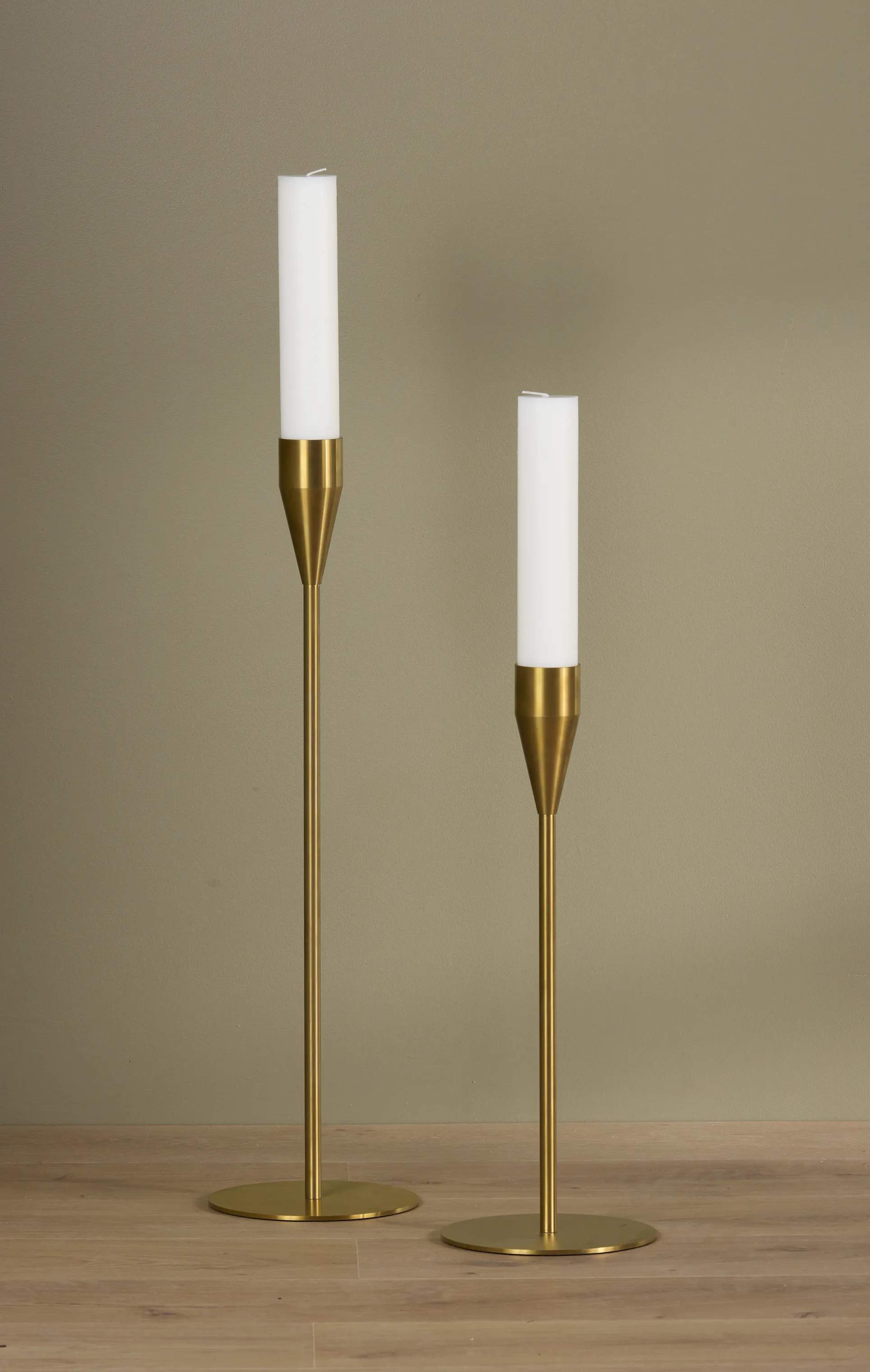 Piet Hein Gulvstage Venus Maxi & Jupiter Maxi Lysestagesæt - 2 stk. i Messing, 2