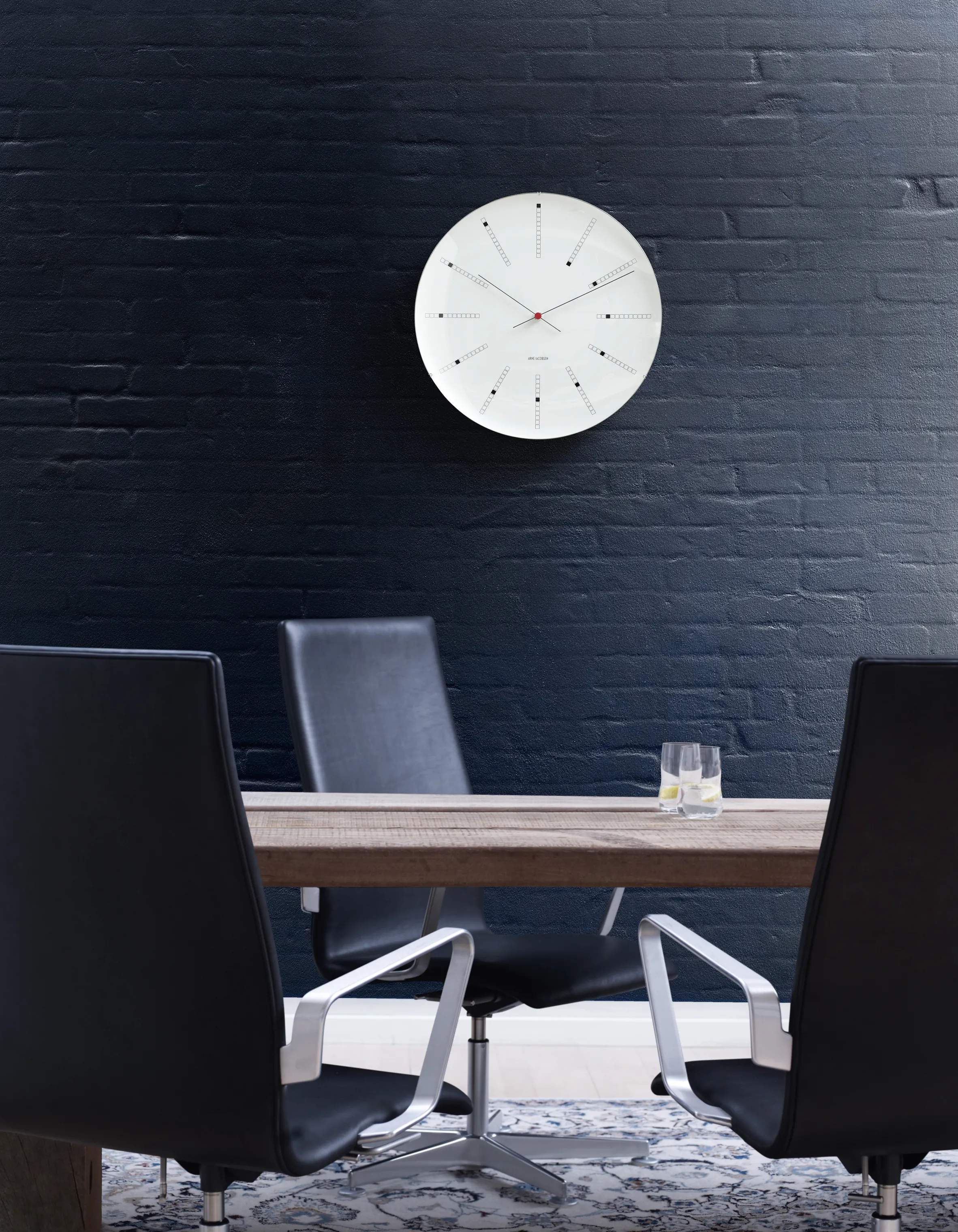 Arne Jacobsen Vægure Vægur i Hvid, 21 cm, 2