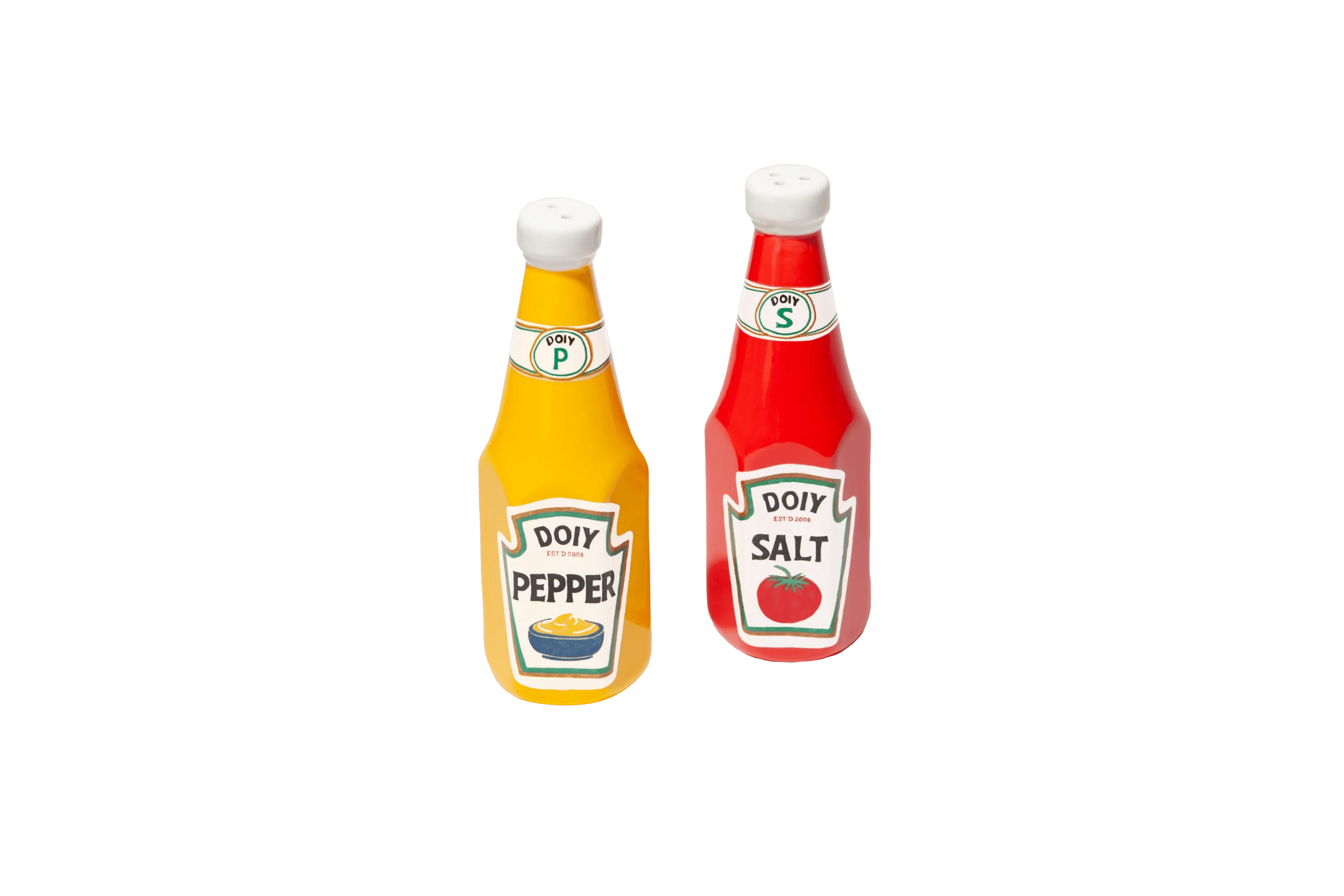 DOIY Strøsæt Strøsæt - 2 dele i ketchup/sennep, 1
