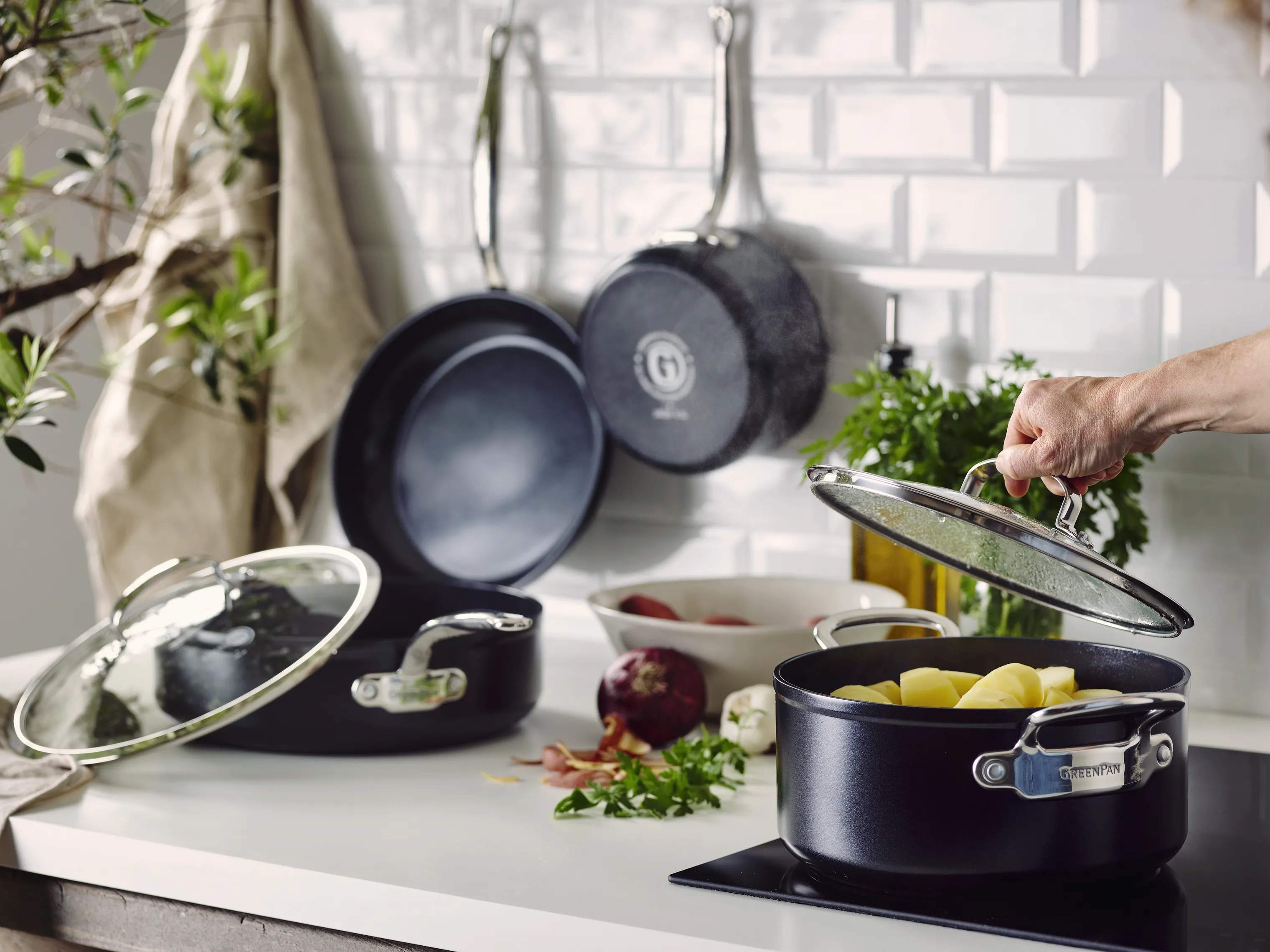 Greenpan Gryder Barcelona Pro Gryde i Sort, 3.1 L, 2