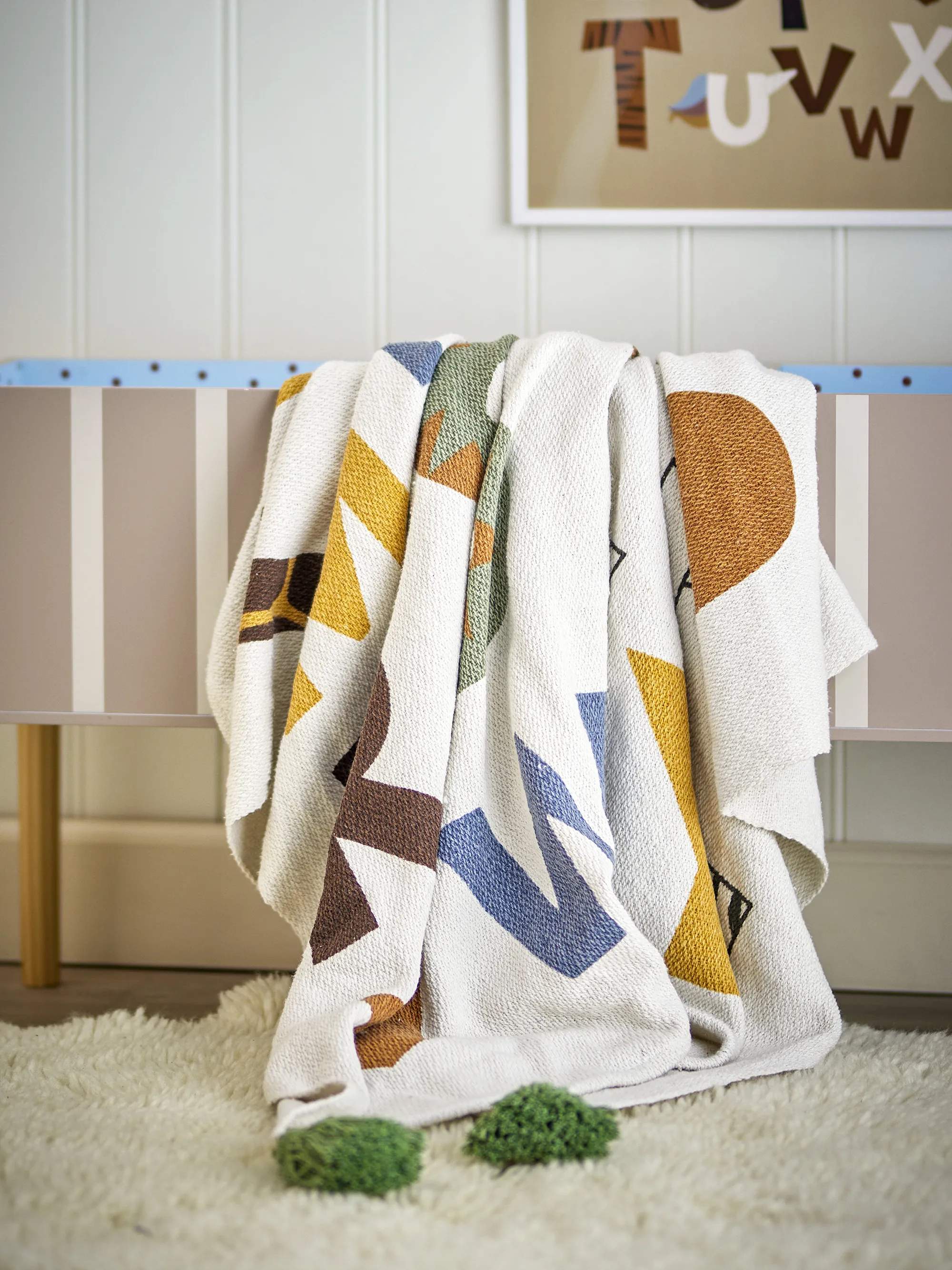 Bloomingville Mini Plaider Memmo Plaid i Natur, 2