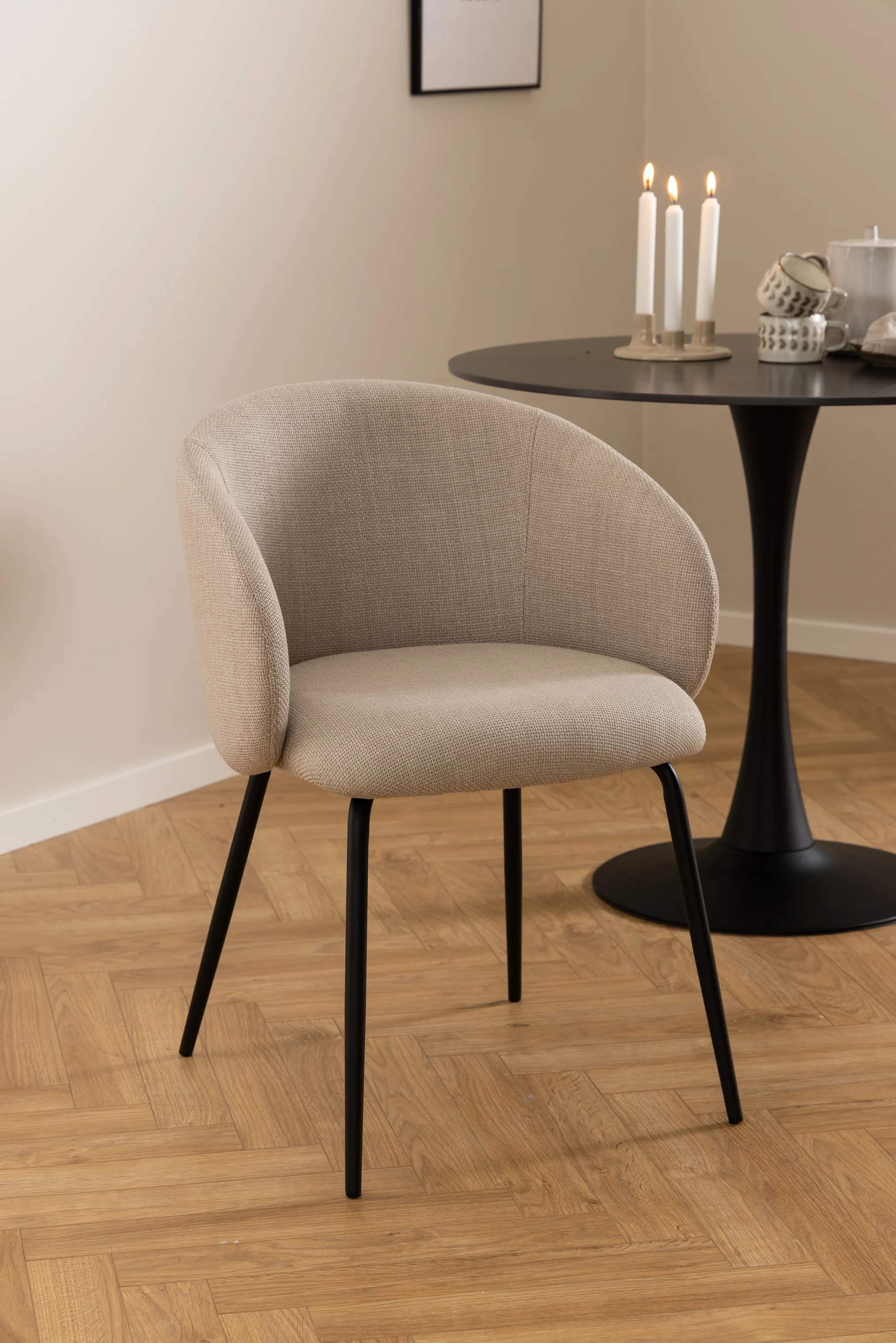 CASA Living Spisebordsstole Eleanor Spisebordsstol - 2 stk i Beige, 3