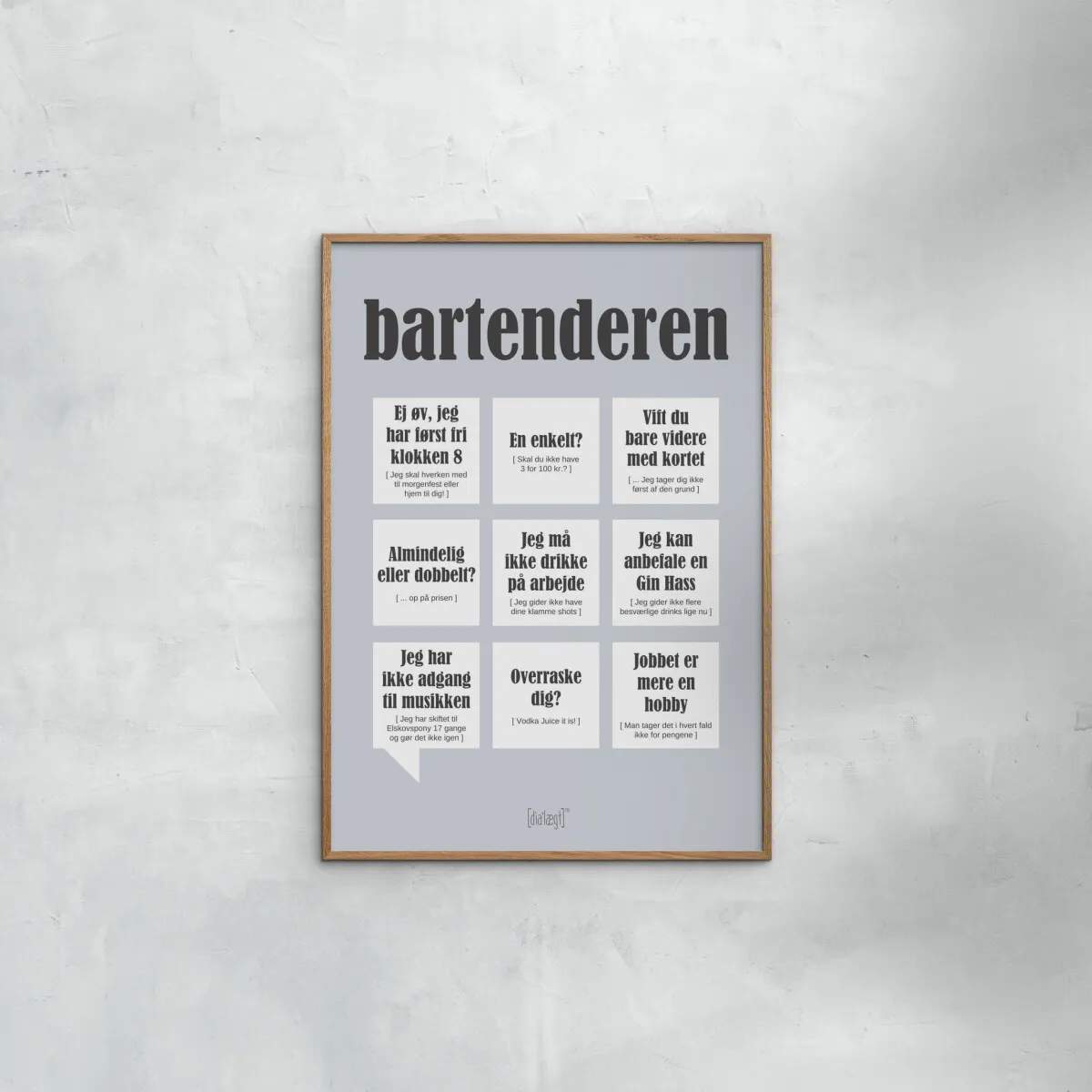 Poster&Frame Plakater Plakat - Bartenderen i B30 x L40 cm, 2