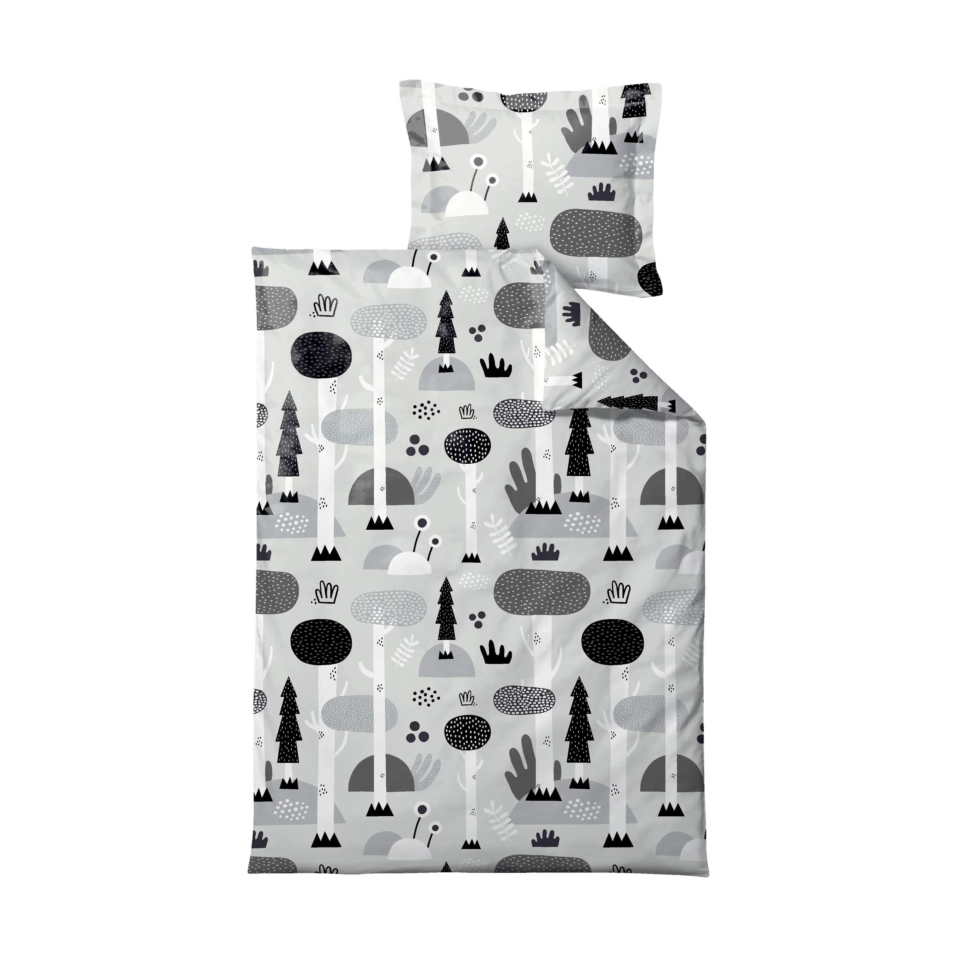 Södahl Babysengetøj Magic Forest Sengetøj i Grå/sort, B70 x L100 cm, 1