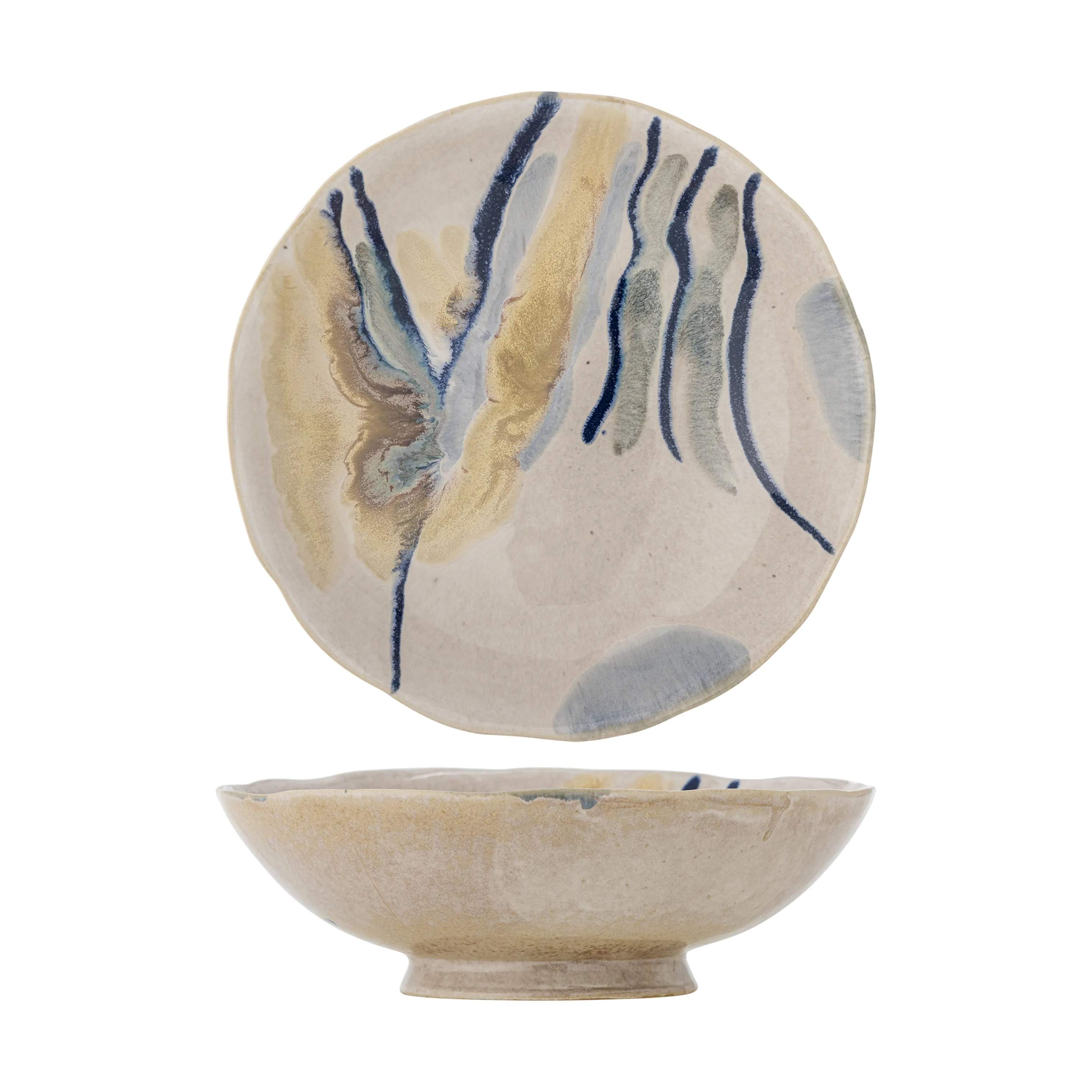 Bloomingville Serveringsskåle Imogen Skål i Multifarvet/beige, 1