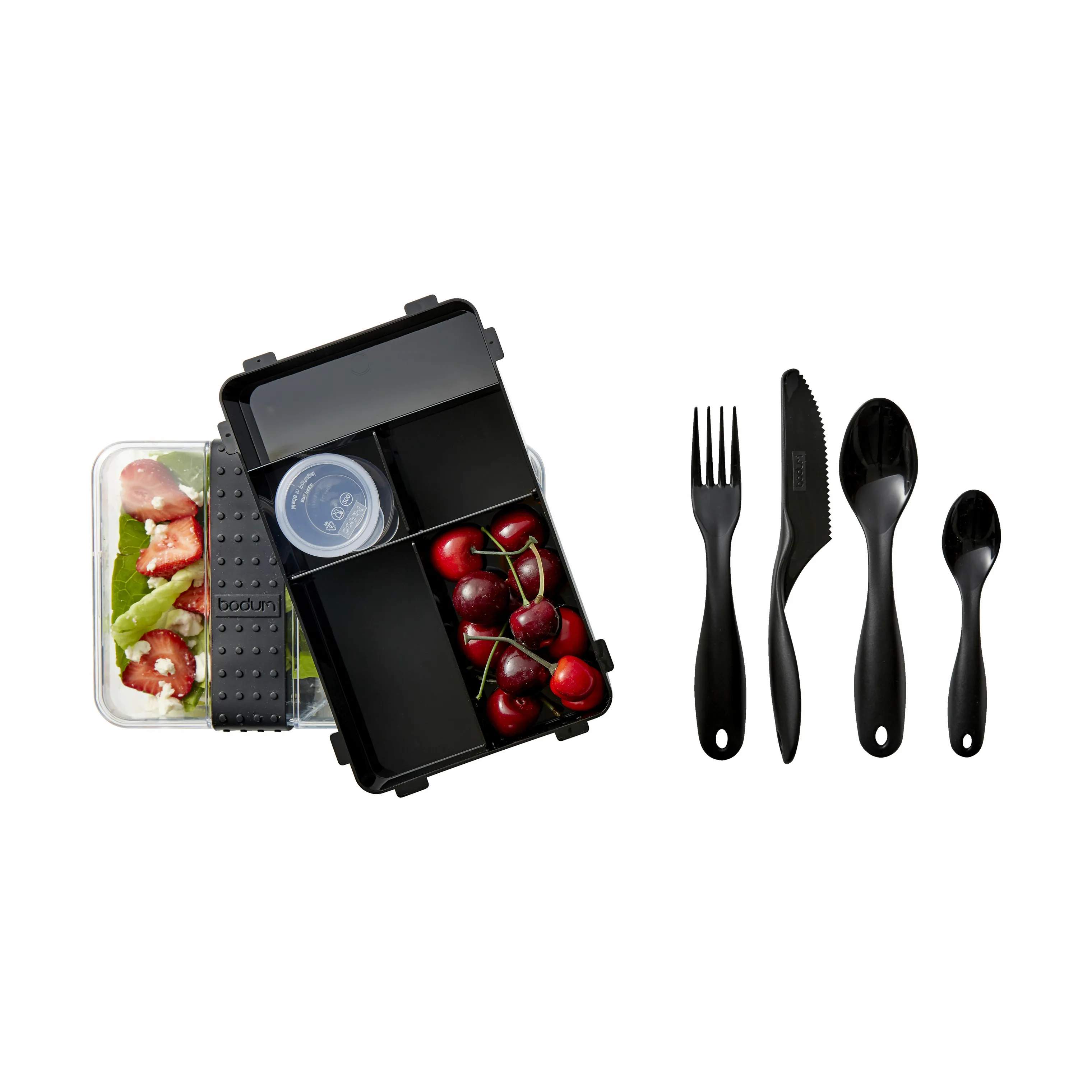 Bodum Madkasser Bistro Madkasse m. bestik i Sort, 3
